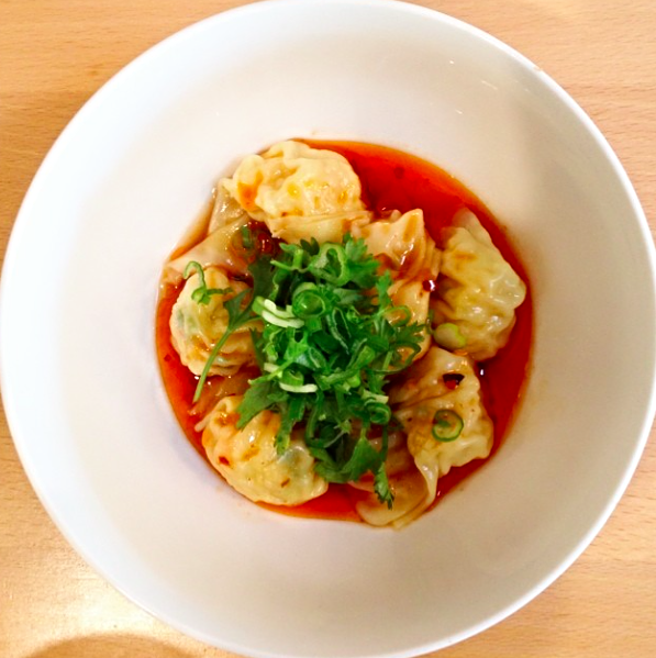 photo of spicy shrimp wontons