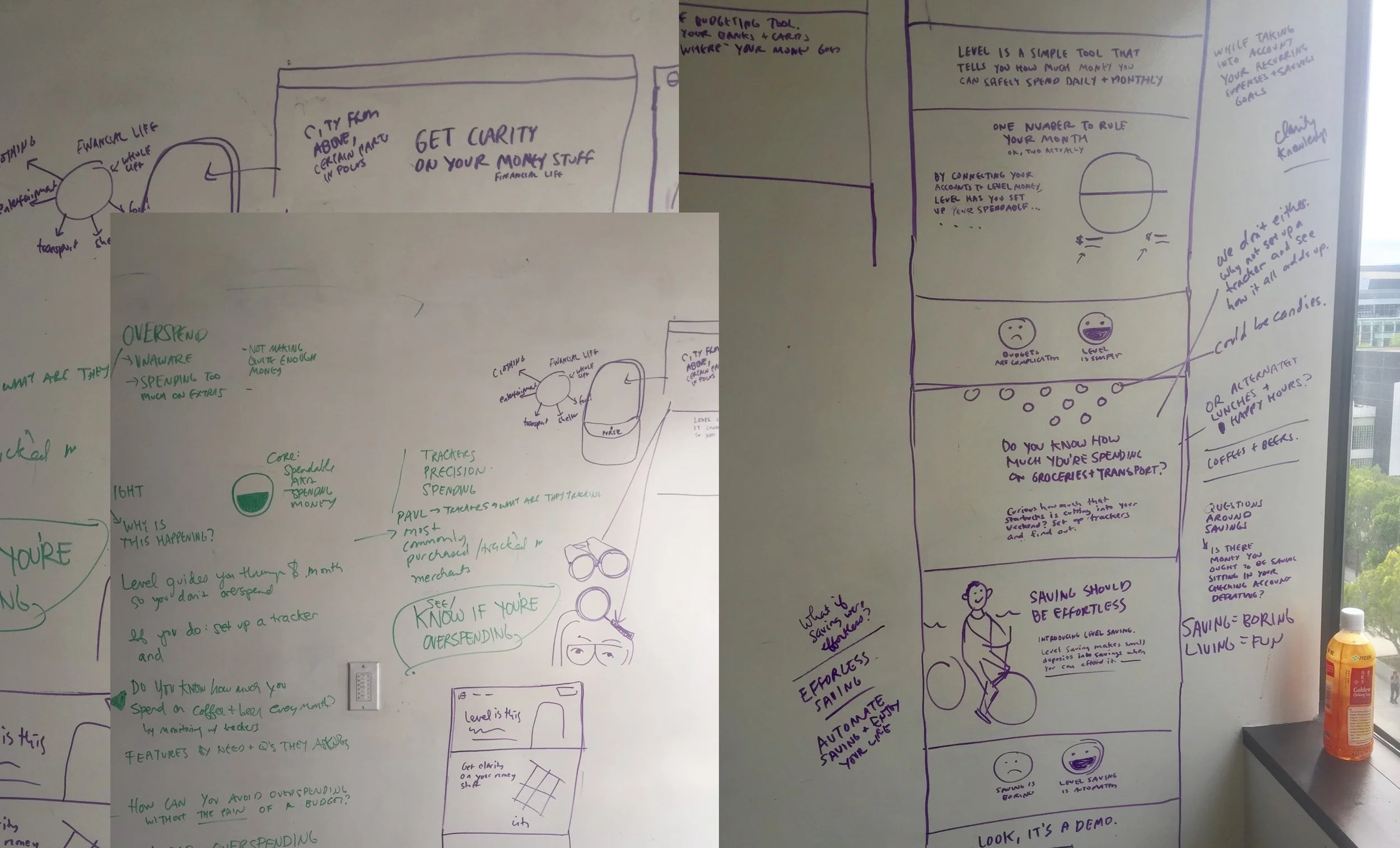 These are from a whiteboard. There were others in my sketchbook, you get the idea.