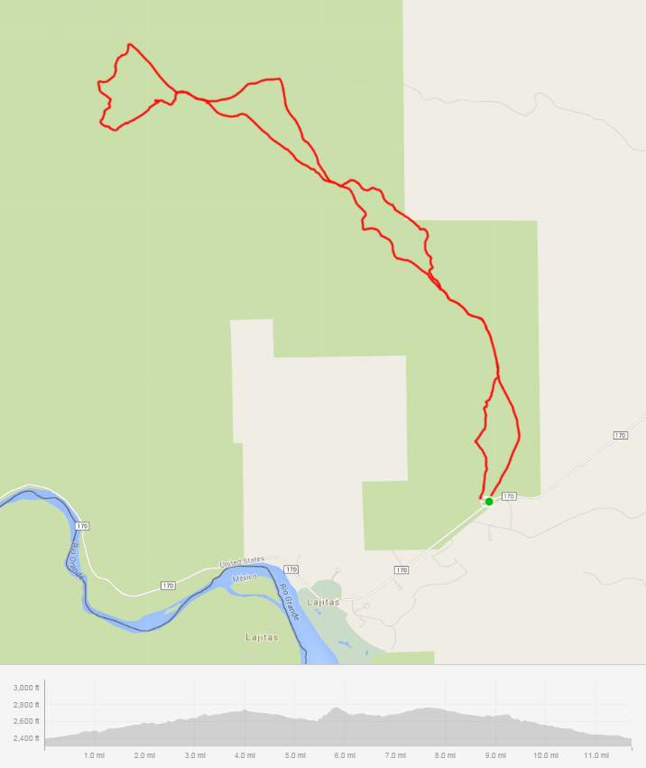 Day 2: East Contrabando out to Watering Hole Trail with extra side trails and some extra foot exploring!