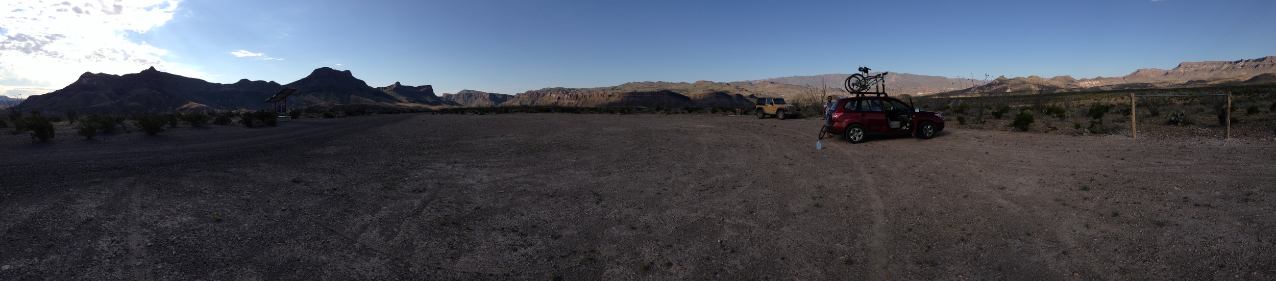 We saw two hikers and zero mountain bikers on the trails the whole trip.
