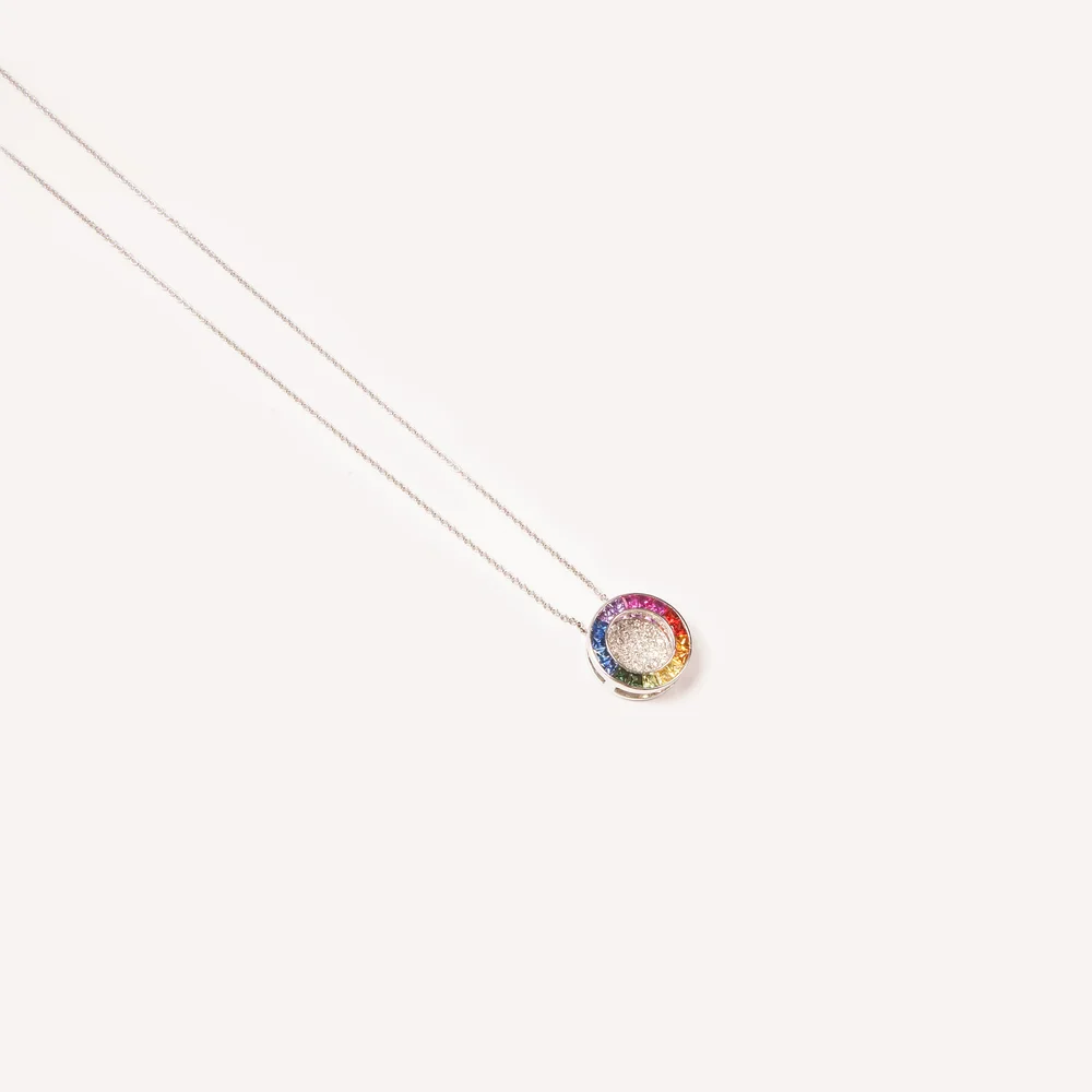 Rainbow Diamond Necklace