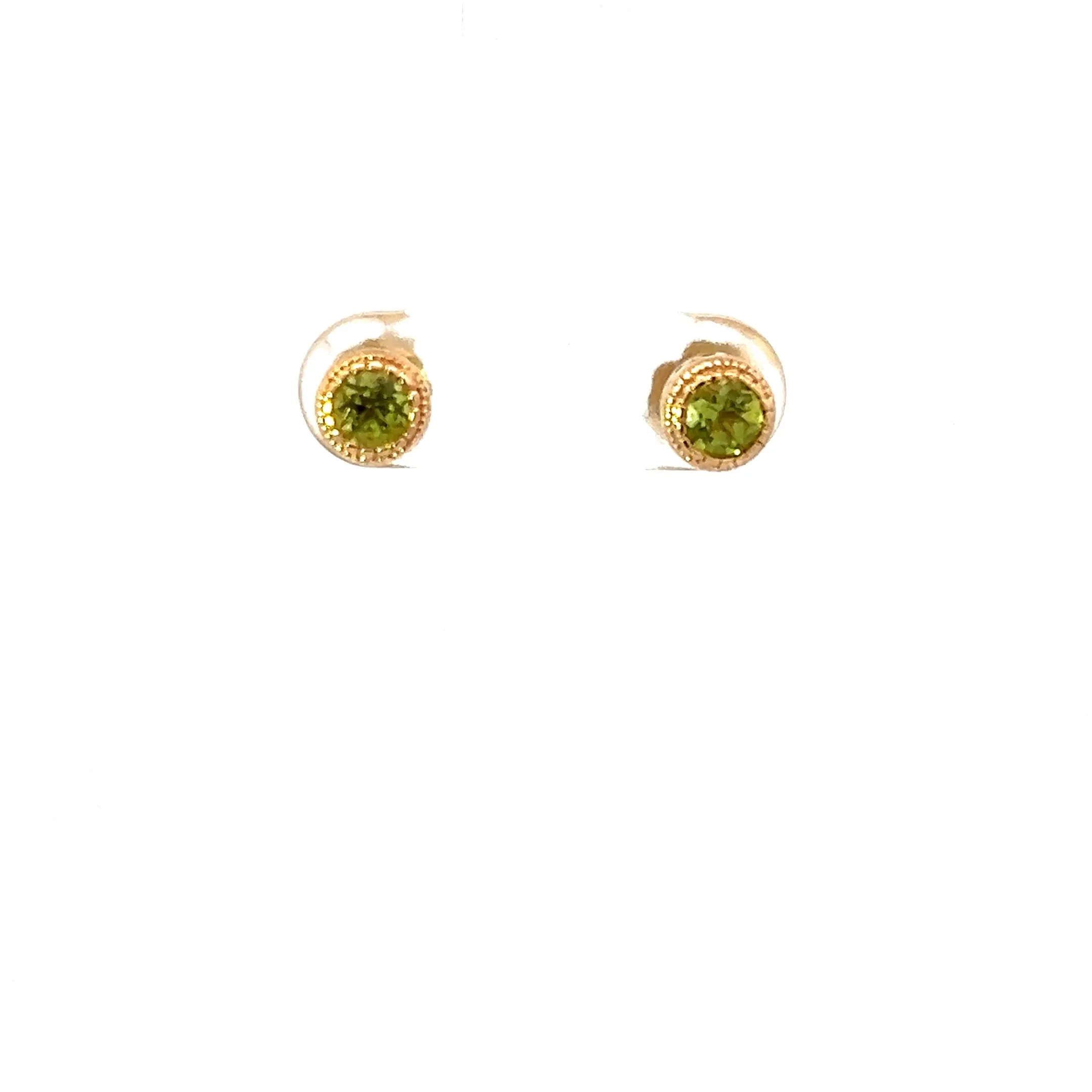 peridot stud earrings