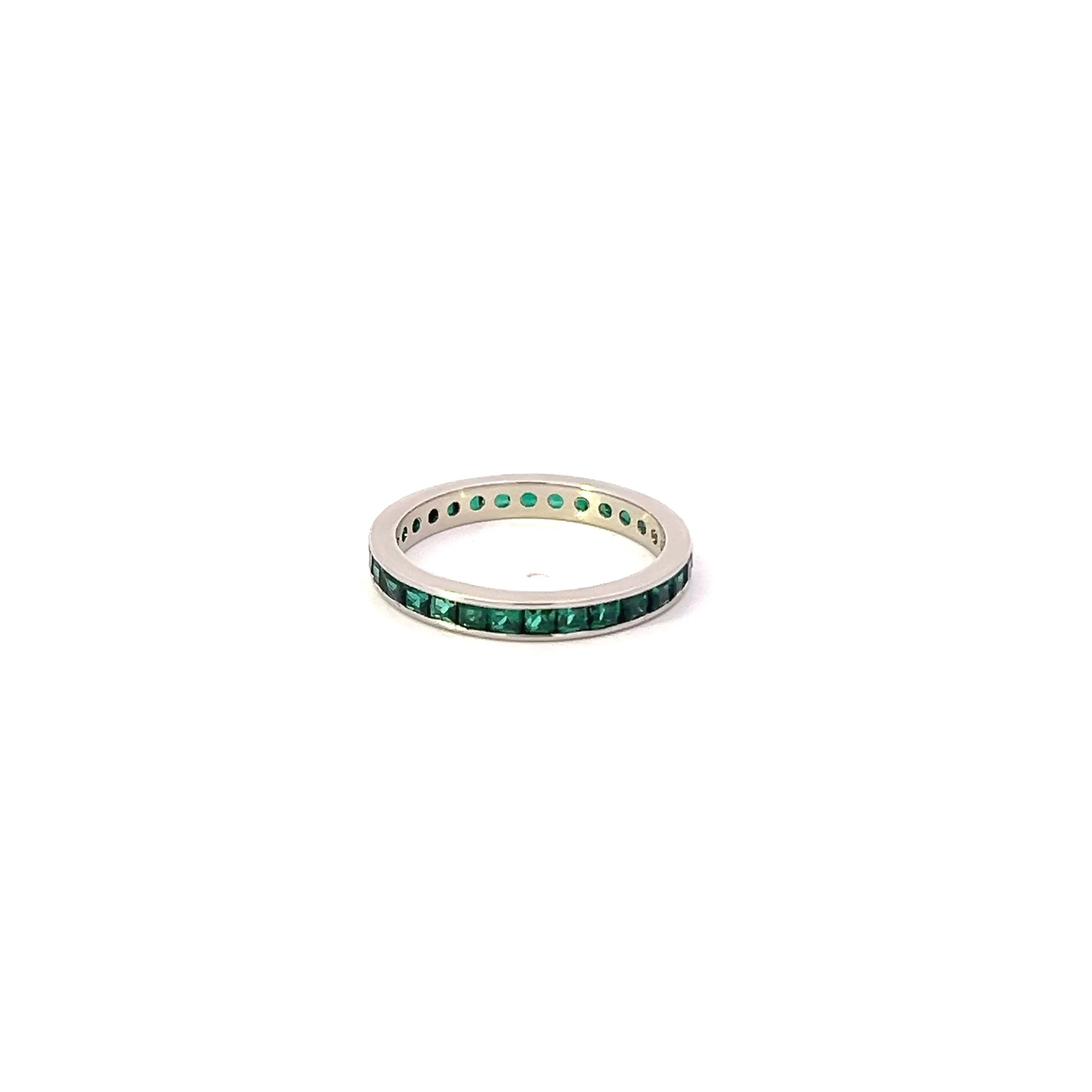 Green Tourmaline Eternity Band