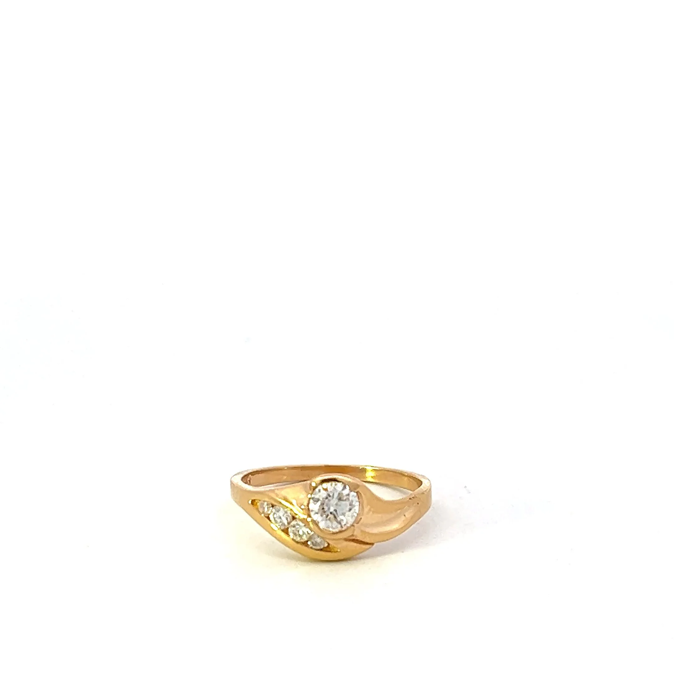 bezel and channel set diamond ring