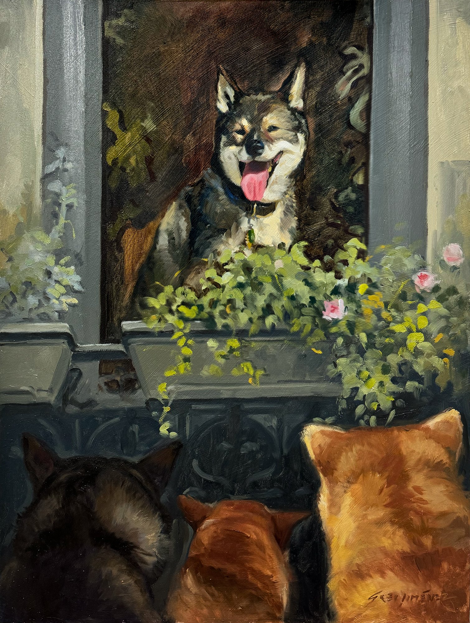 Shisho
 

 Oil on wood, 40×53 cm. 2025 