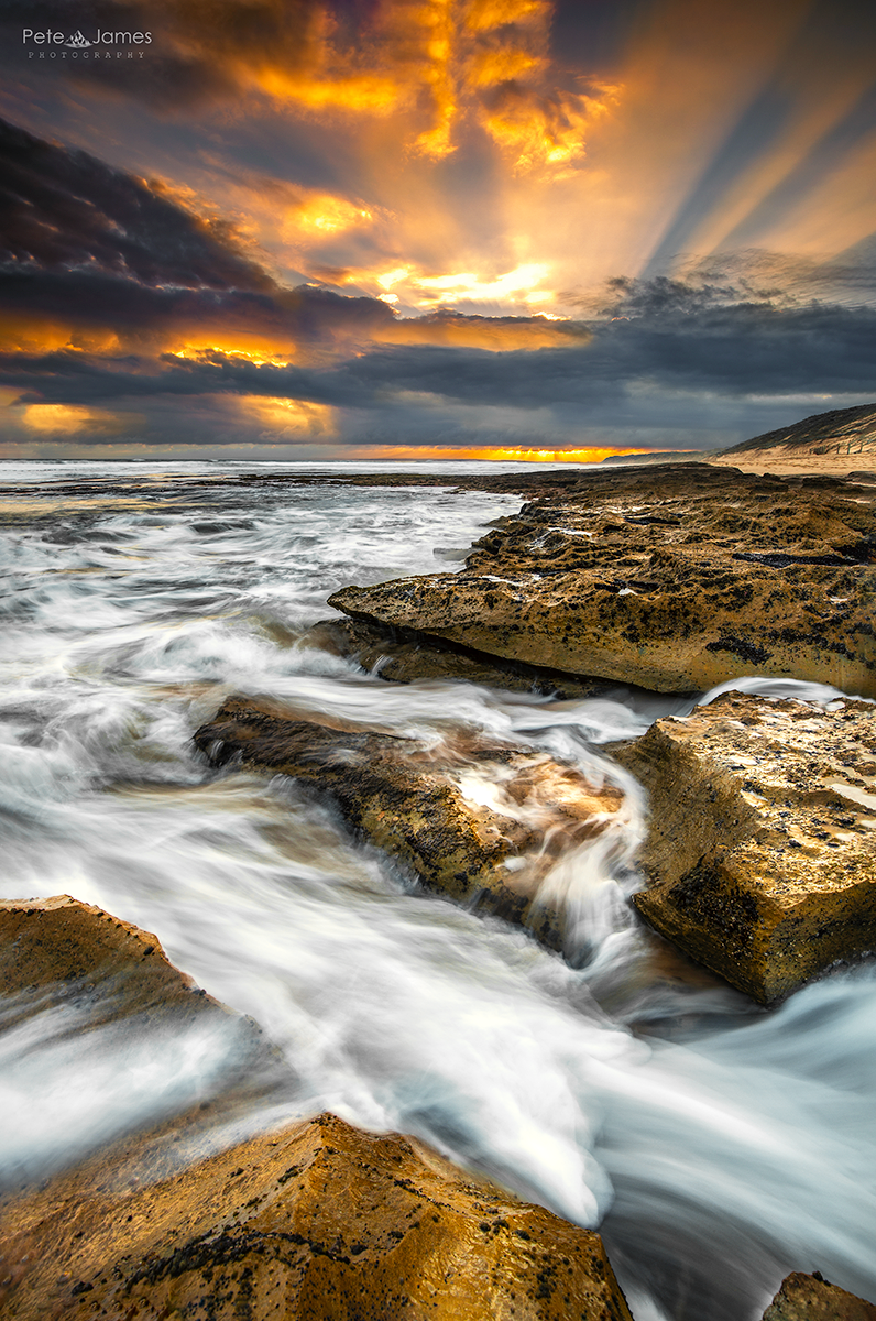 13th sunset beams