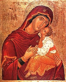 Icon of the Mother of God of Mt. Athos, "Sweet Kissing"