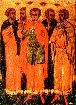 Holy Martyrs Publius, Agapius, Timolaus, Romulus, Alexander, Alexander, Dionysius and Dionysius at Caesarea in Palestine
