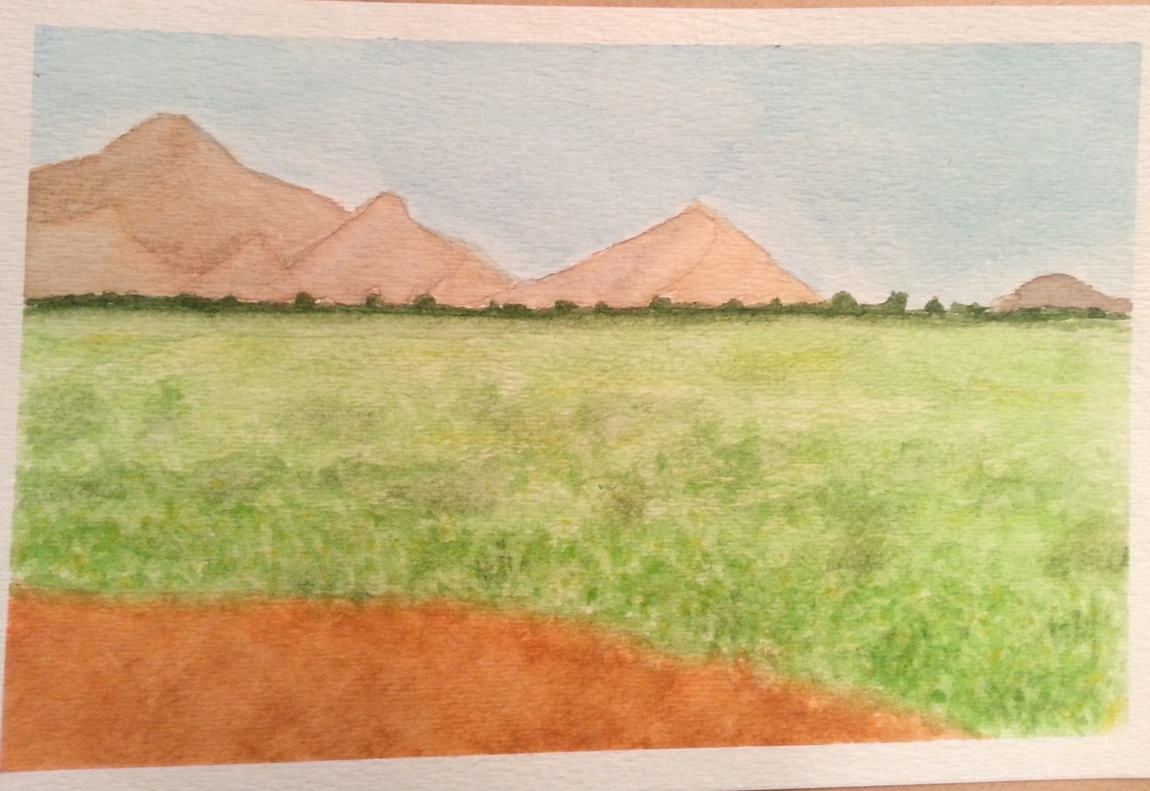 April, 2014 Mountains in India (I haven't been there, so I doubt they look like this).