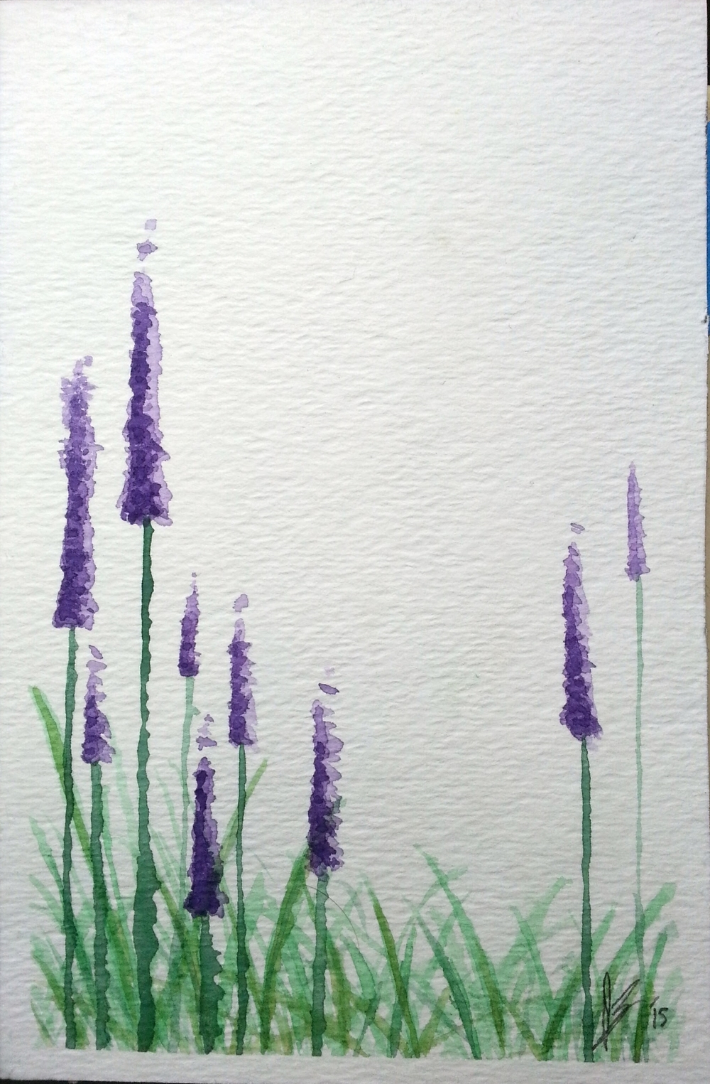  May, 2015  Purple flowers, shamelessly copied from something I saw on Pinterest. 
