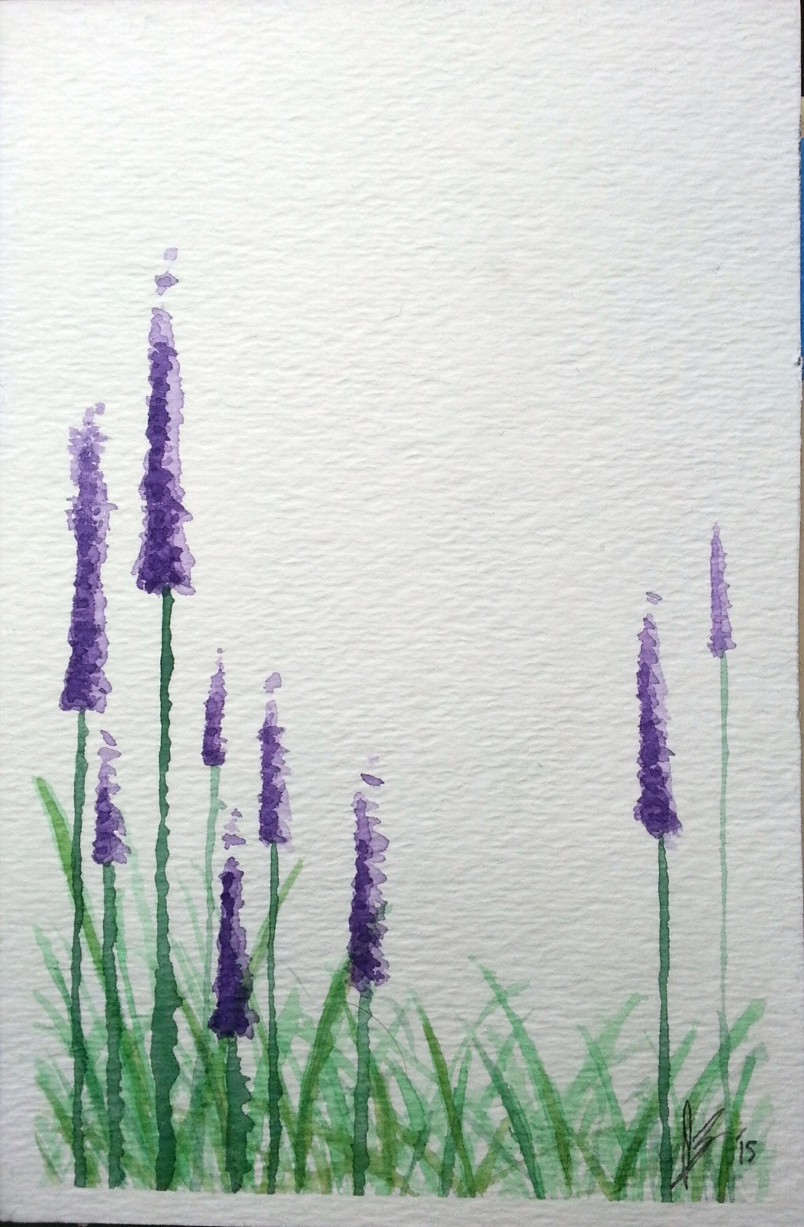 May, 2015 Purple flowers, shamelessly copied from something I saw on Pinterest.