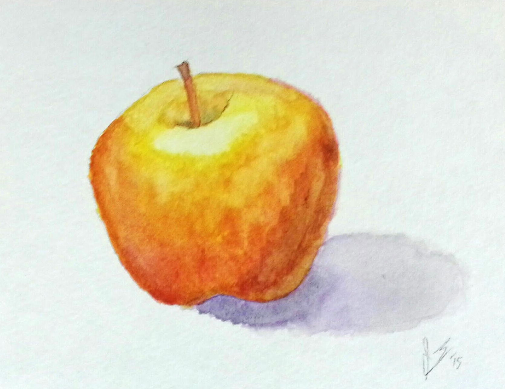January, 2015 Still Life of an Apple and Bowser from Super Mario World
