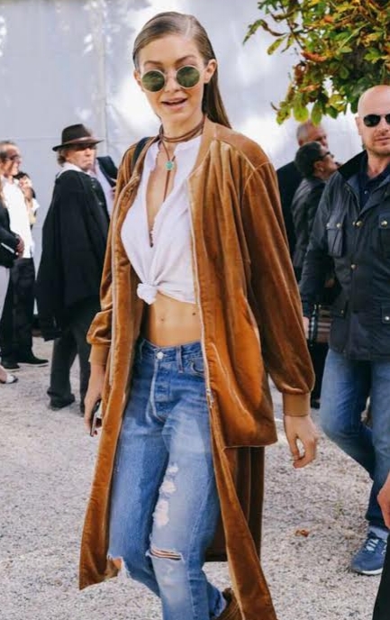 Gigi Hadid in a Lavish Alice jacket