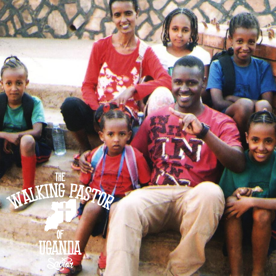 Kusasira with an Ethiopian family of Jewish faith