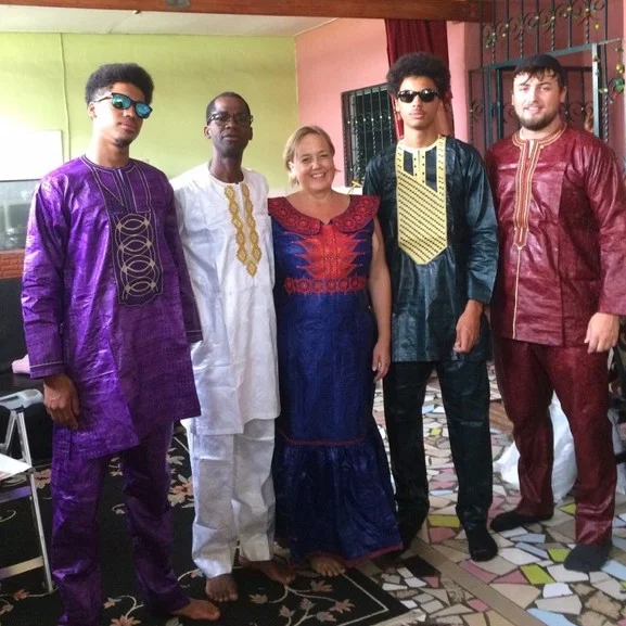 The Koné Family on a recent trip to Côte d’Ivoire, 2016. L-R, Isaac, Sekou, Alicia, Zoumi, Devin.