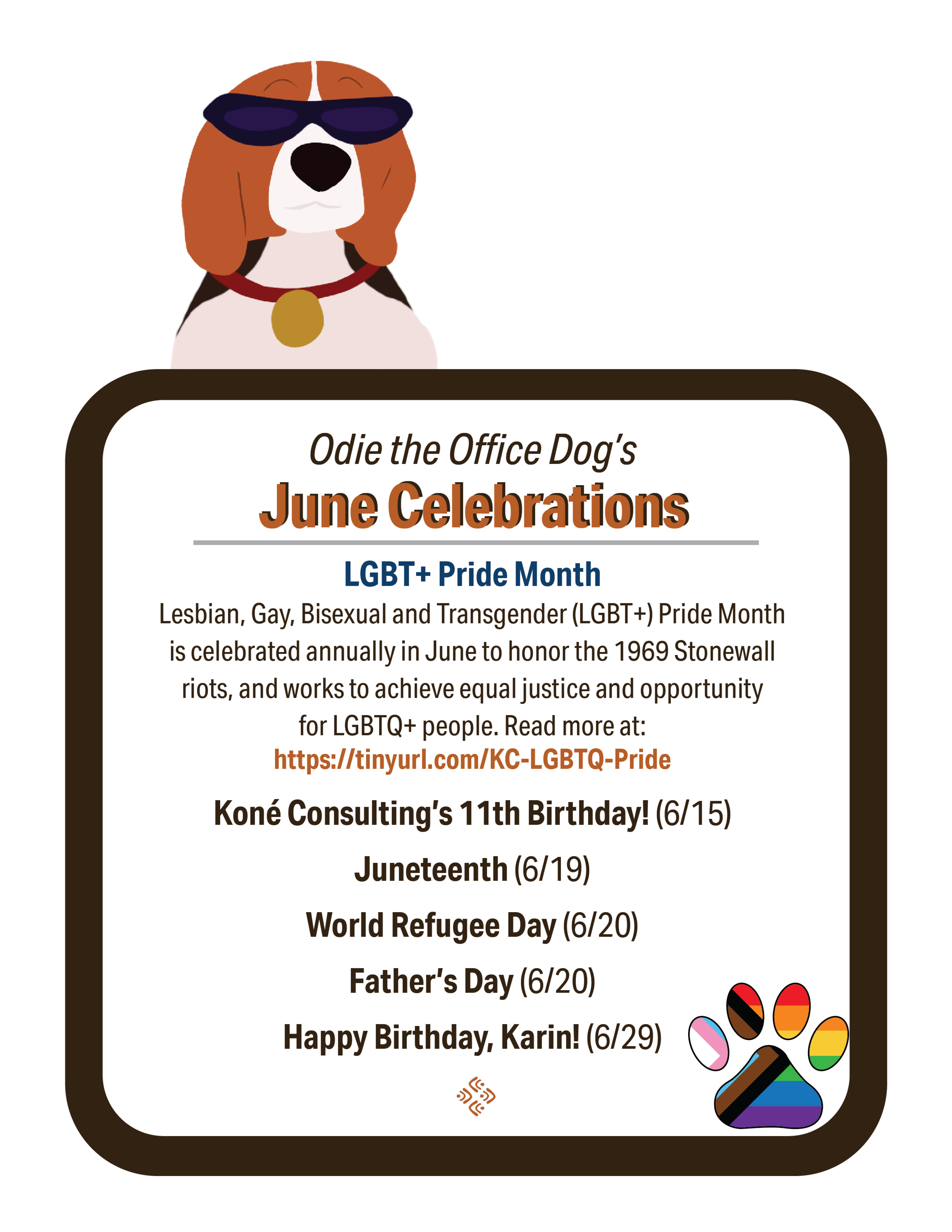 Odie the Office Dog's June Celebrations