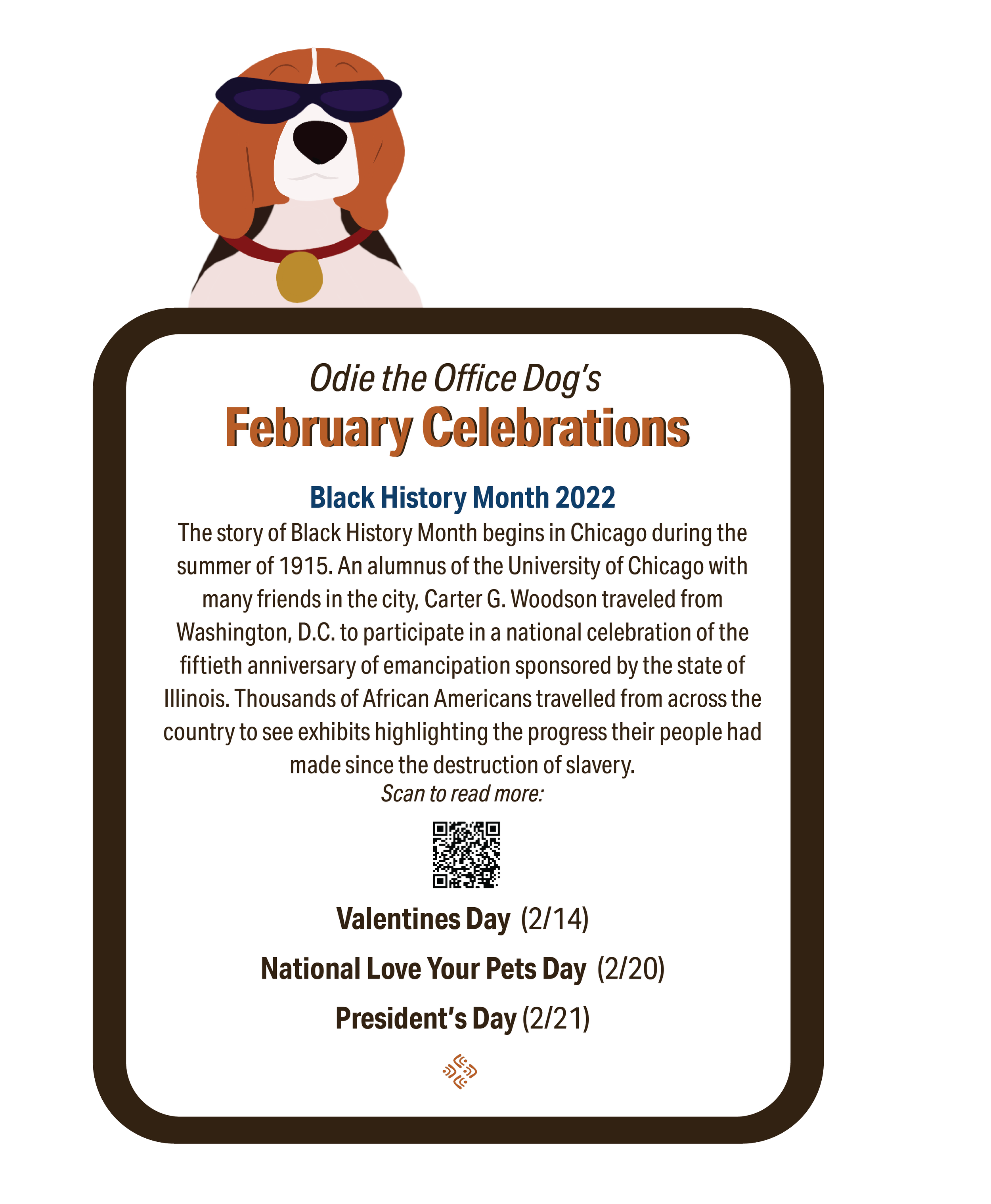 Odie the Office Dog's February Celebrations