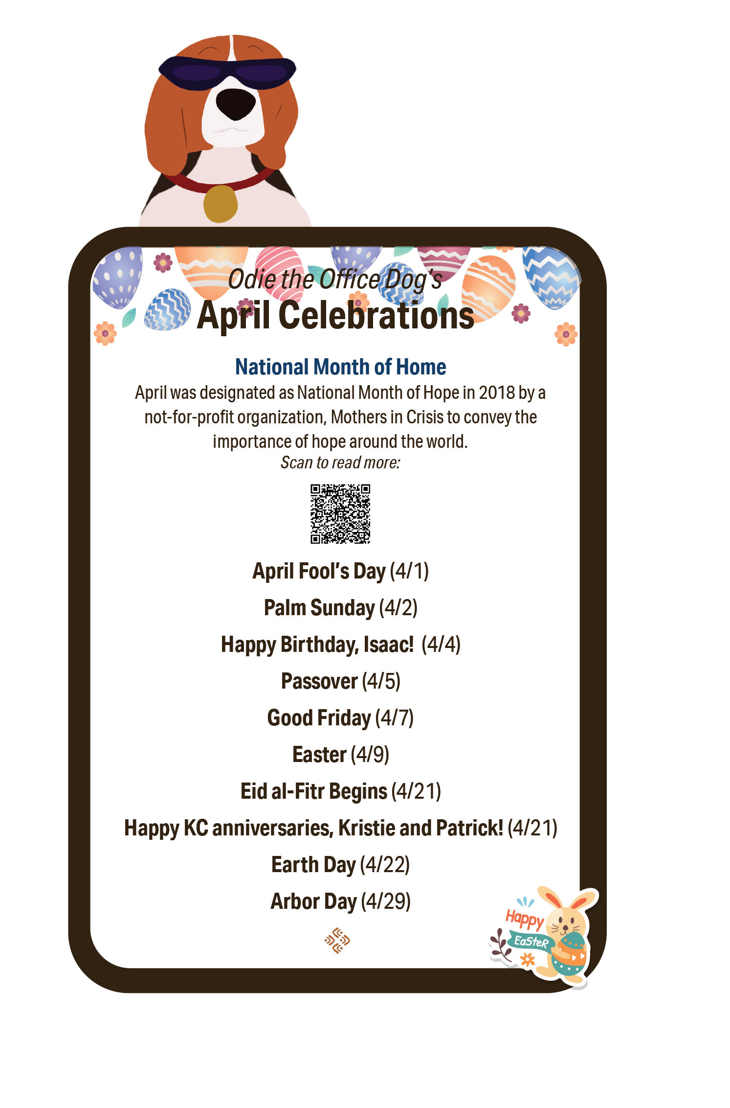 Odie the Office Dog's April Celebrations