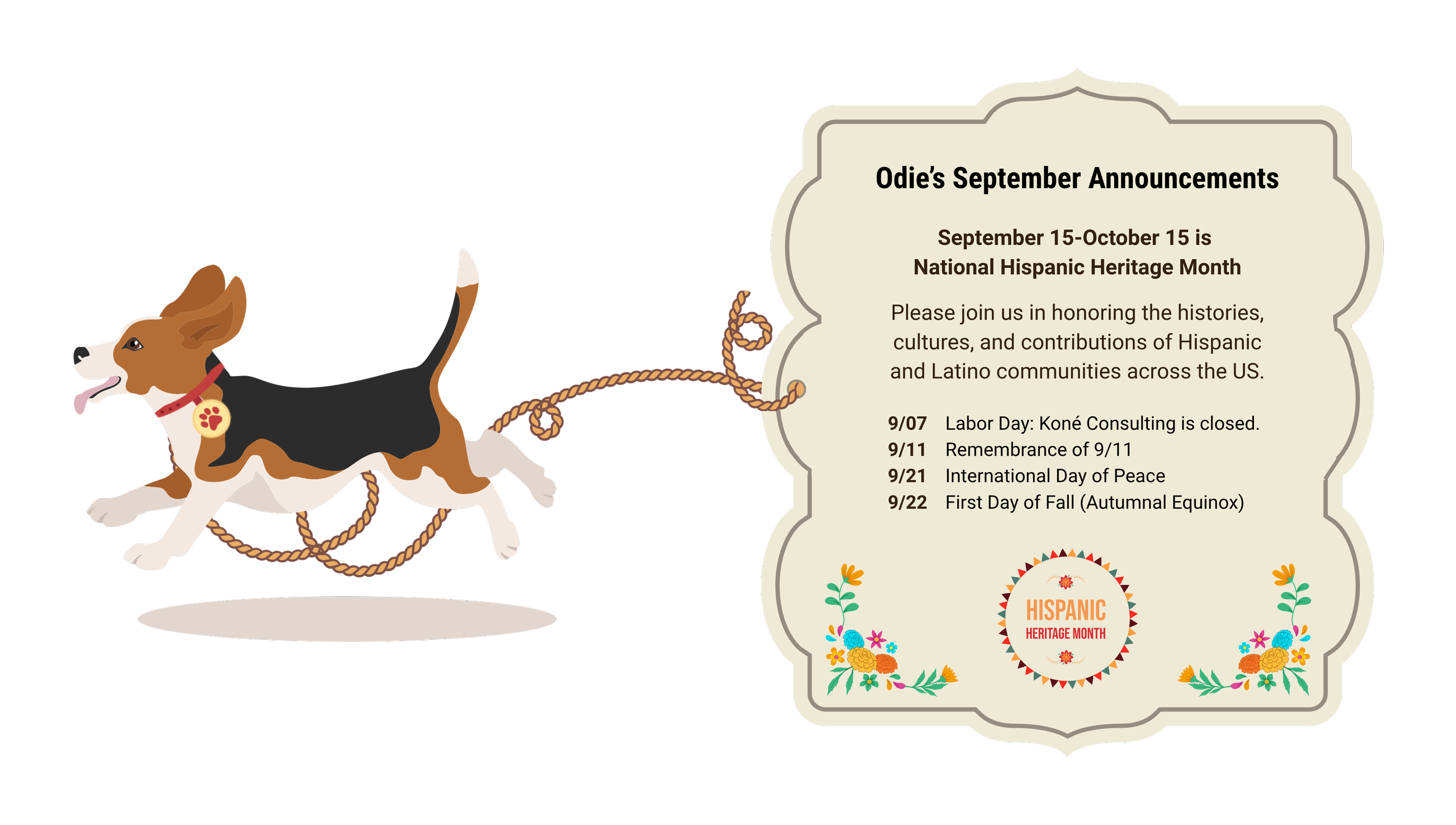 Odie's September Announcements