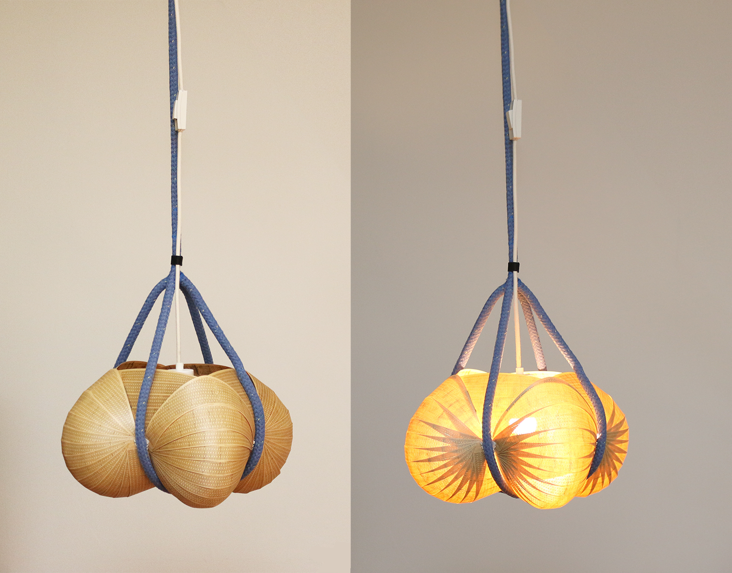Pallokas with and without light.