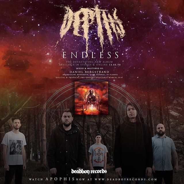 We are excited to announce that New Zealand heavyweights @depthsnz break their silence today with the news you have all been waiting for.

The highly anticipated brand new album 'Endless' will be available in stores and online 13.04.2018 with digital