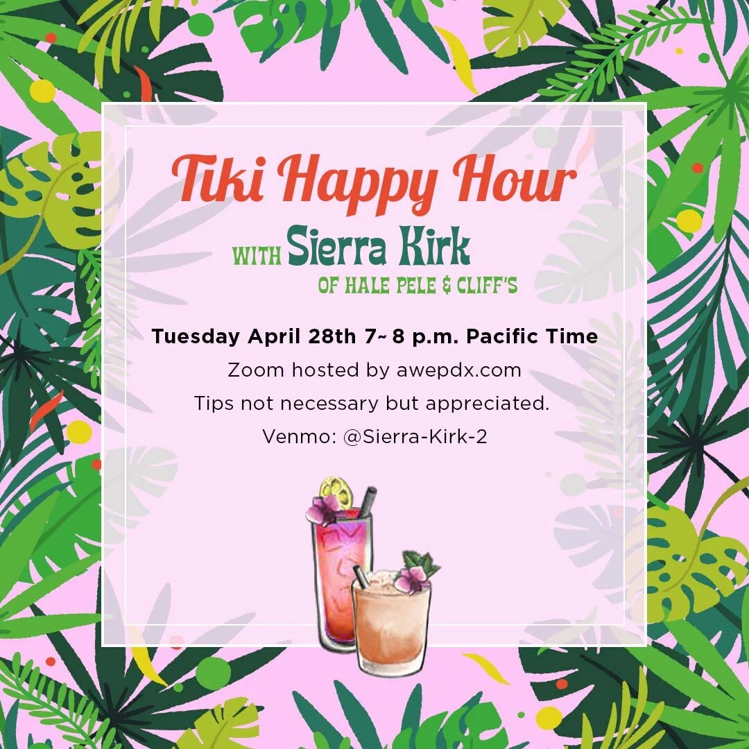 #HHxAWE Virtual TIKI Tuesday! A Benefit for Bartenders (Zoom link below)