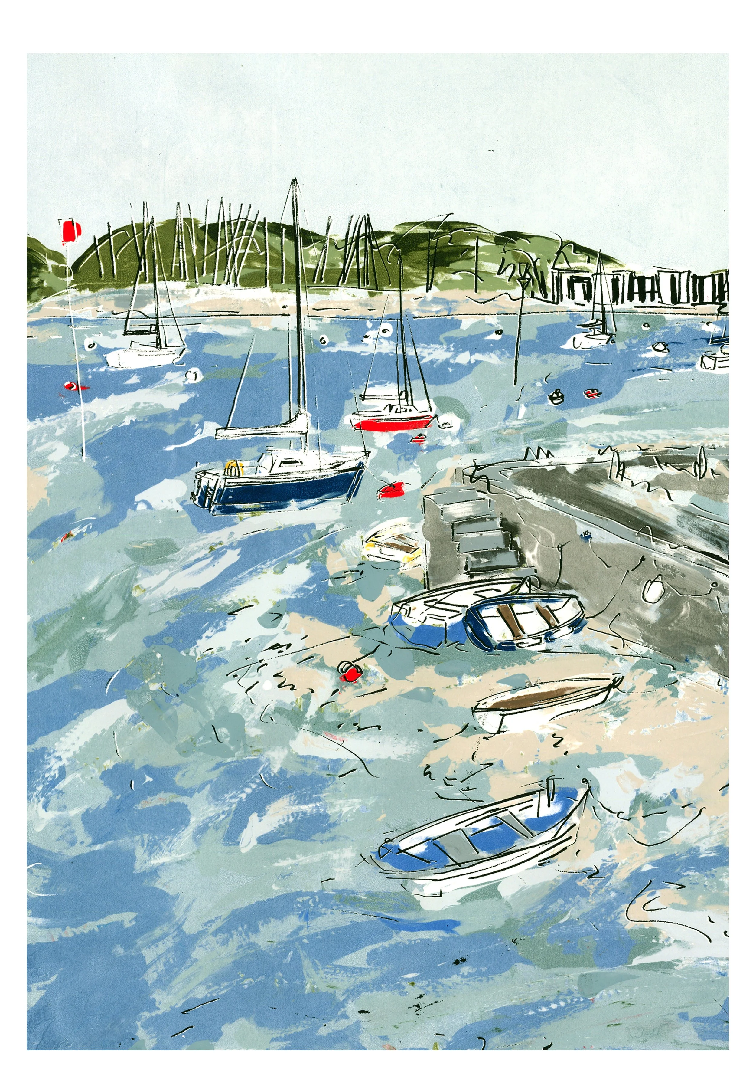 'EMSWORTH HARBOUR, THE MILLPOND AND THE DECK HOUSES' Limited Edition