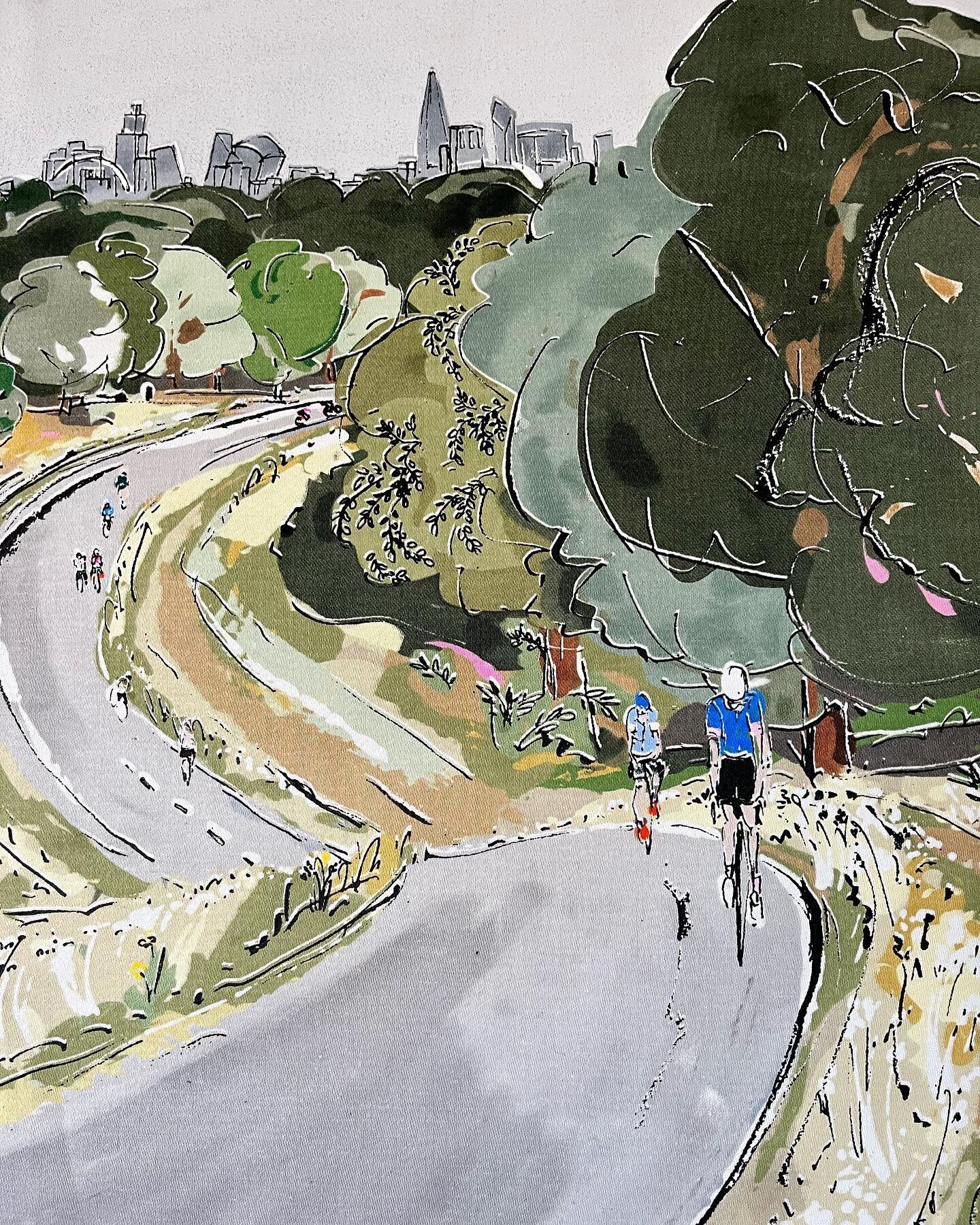 Some close ups of &lsquo;Richmond Park Morning Laps&rsquo; original edition 1 of 3

Can&rsquo;t wait to show it @landmarkartfairs autumn fair next weekend in Teddington. Open Friday 13th - Sunday 15th ✌️👩&zwj;🎨🖼️&bull;
&bull;
&bull;
&bull;

#richm