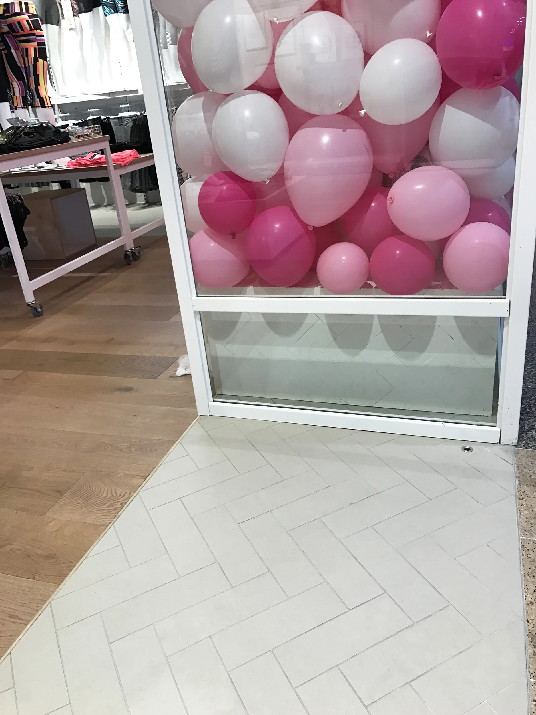 Cotton On Body, Westfield Geelong - Tiles: From GT&B - Herringbone Porcelain Grey Tiles