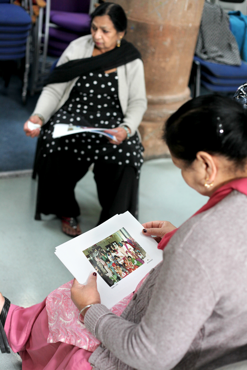 Ladies from the All saints group recognized people in the prints. 