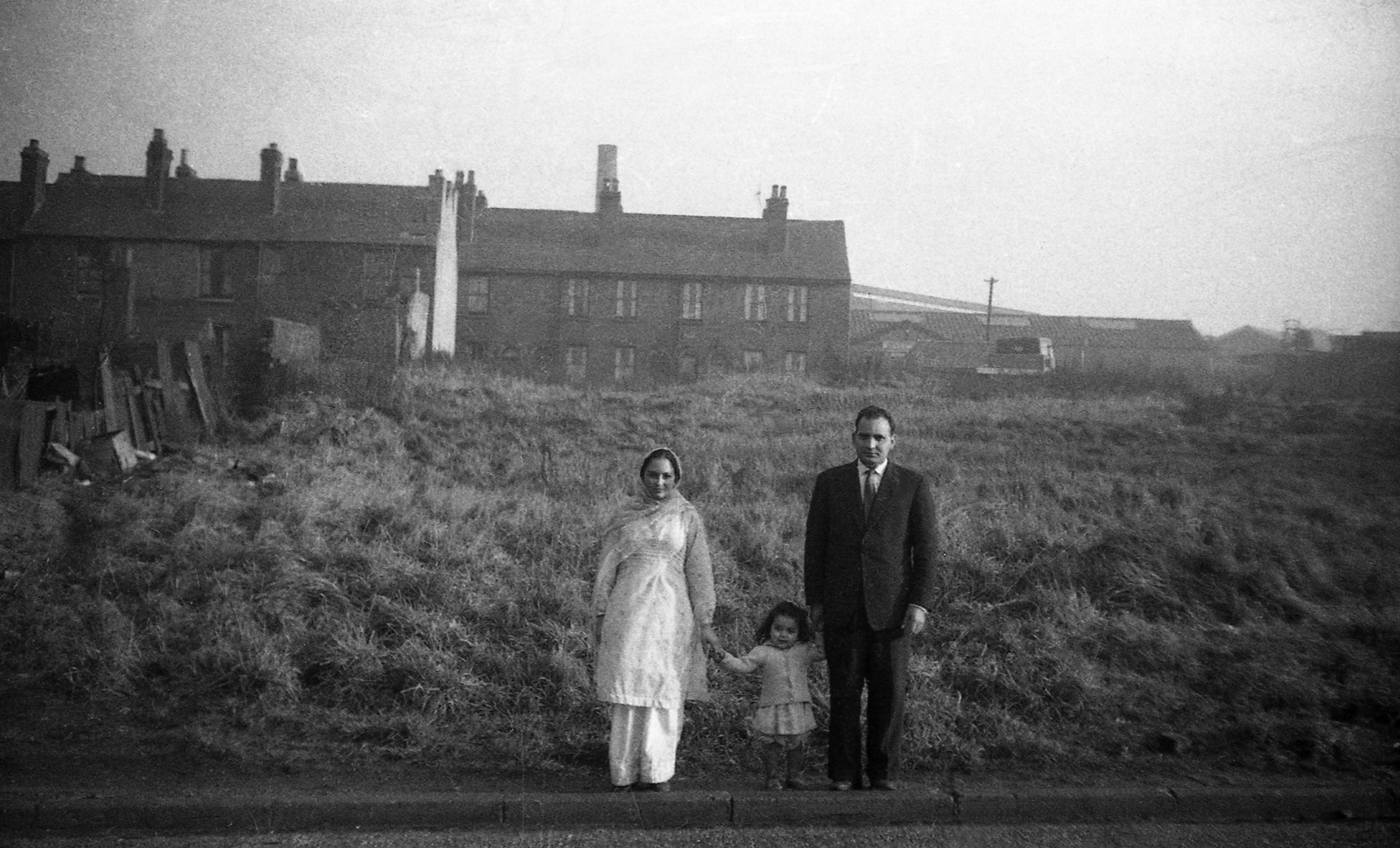 Amro Dass, Kanta Dass and Sarwan Dass on Inkerman Street, Heath Town, Wolverhampton 1961