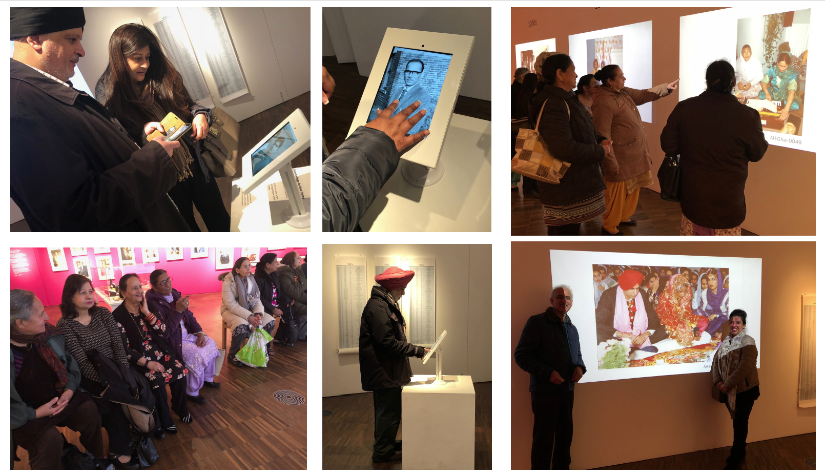 Visitors from the Panjabi community at various times visit the exhibtion at W-ton Art Gallery