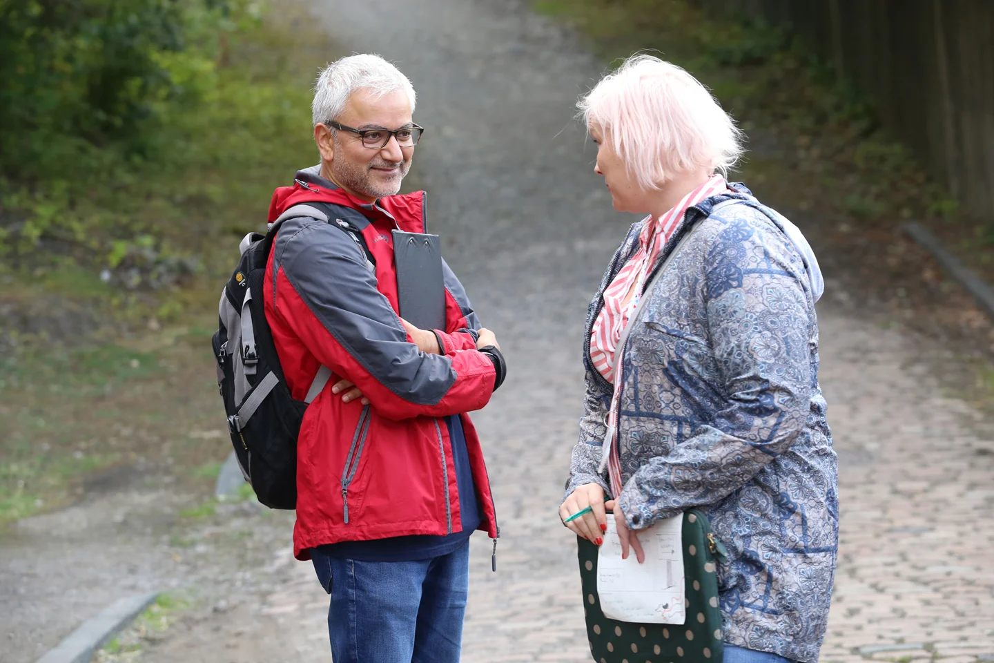 Producer Bobby Tiwana from Black country Touring on the set of 'Back in 10'.