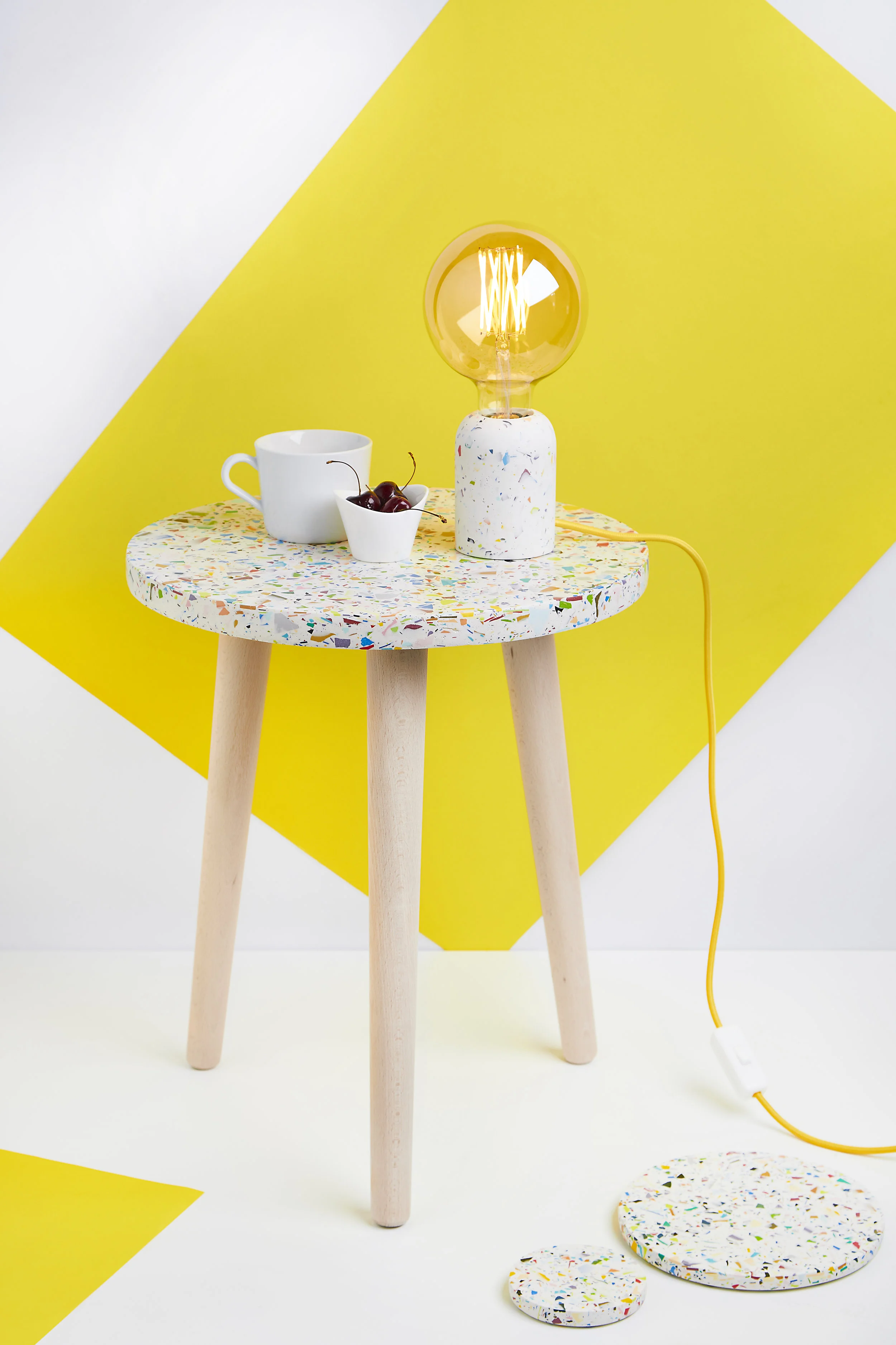Jesmonite Terrazzo Coaster- Pop