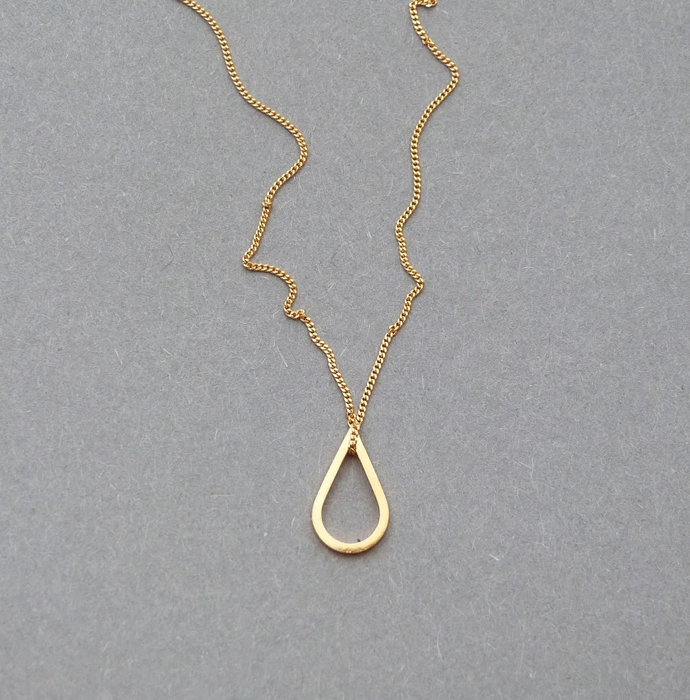 Gold Teardrop Necklace