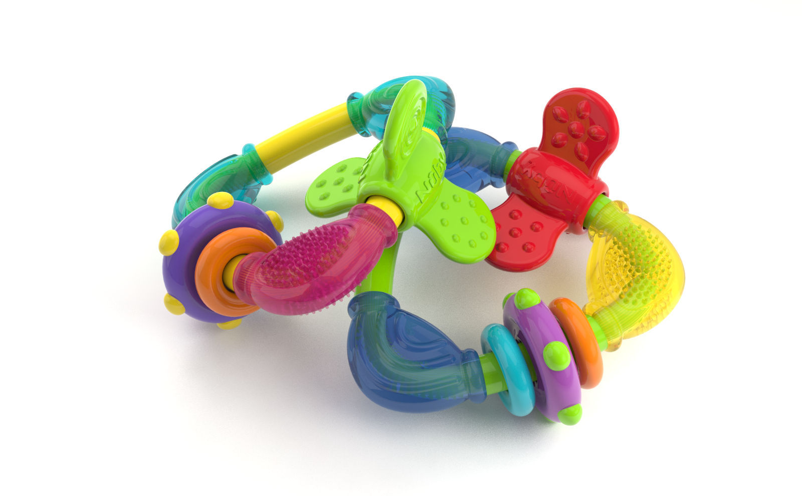  Nuby Geo Teethers Rendering 