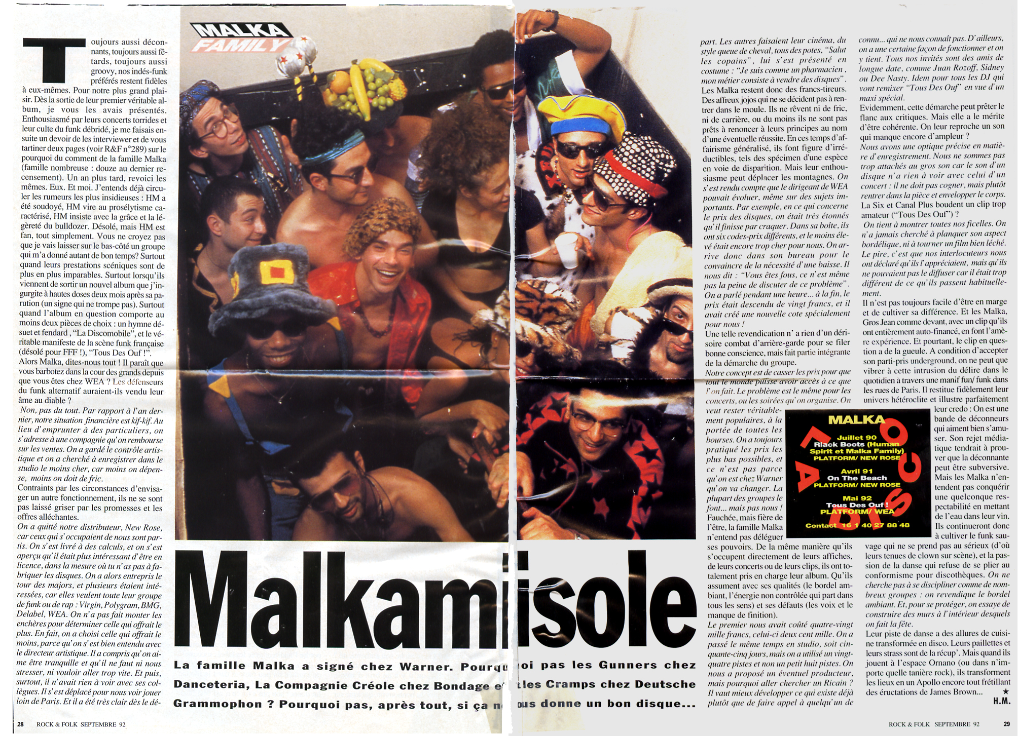 Rock & Folk Septembre 1992