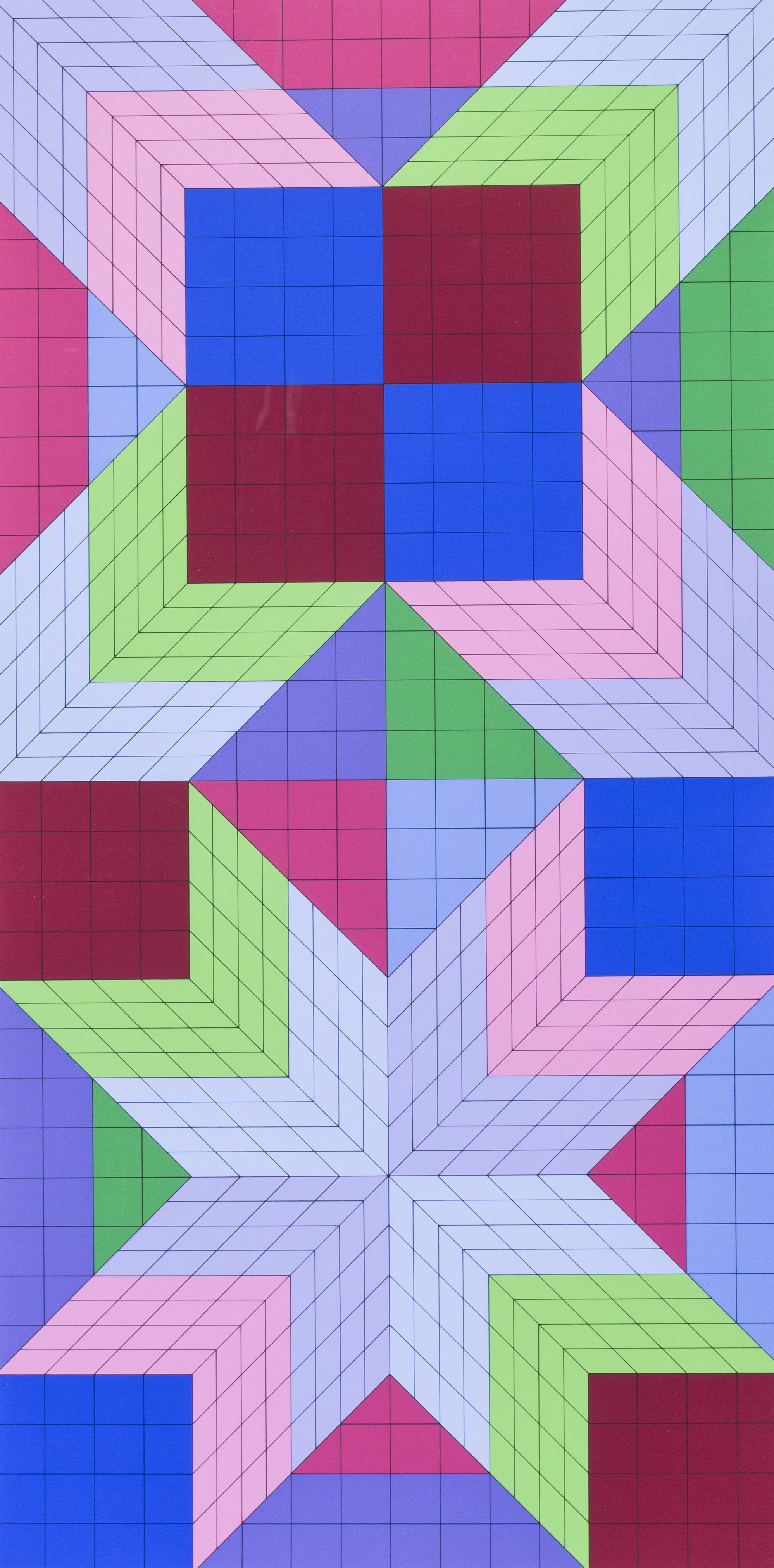 Victor Vasarely Door, 1982 Numbered ‘E.A. 7/9’ (lower left) and signed Vasarely (lower right) Artist’s proof Silkscreen print 43 x 23.1/2 in. (109.3 x 59.5 cm.) including margins Price: £1,250