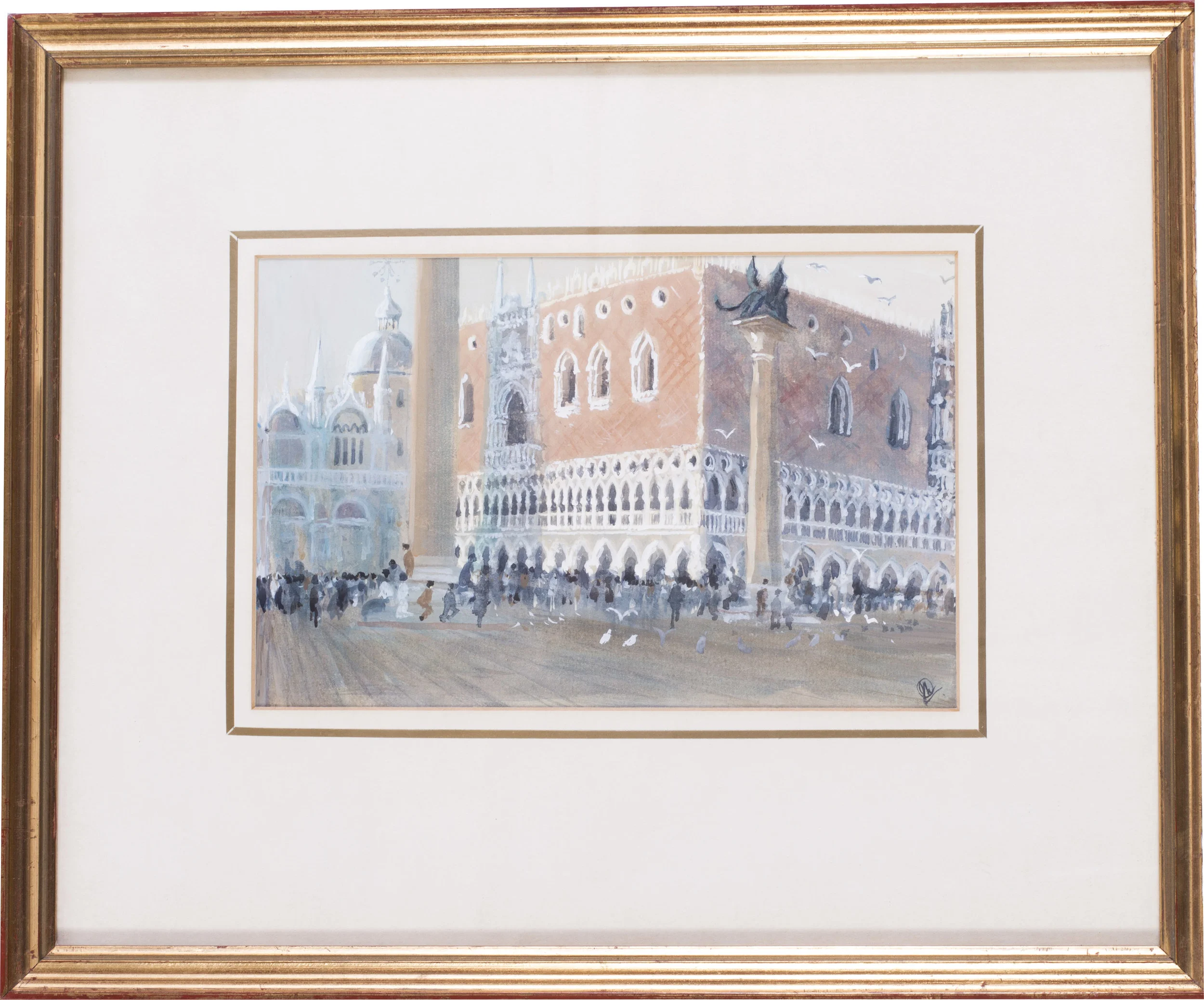 San Marco, Venice , circa 1986 Acrylic and watercolour on paper Monogrammed (lower right) 6.1/4 x 9.7/8 in. (15.8 x 25 cm.) Provenance: The Catto Gallery, London Price: £450