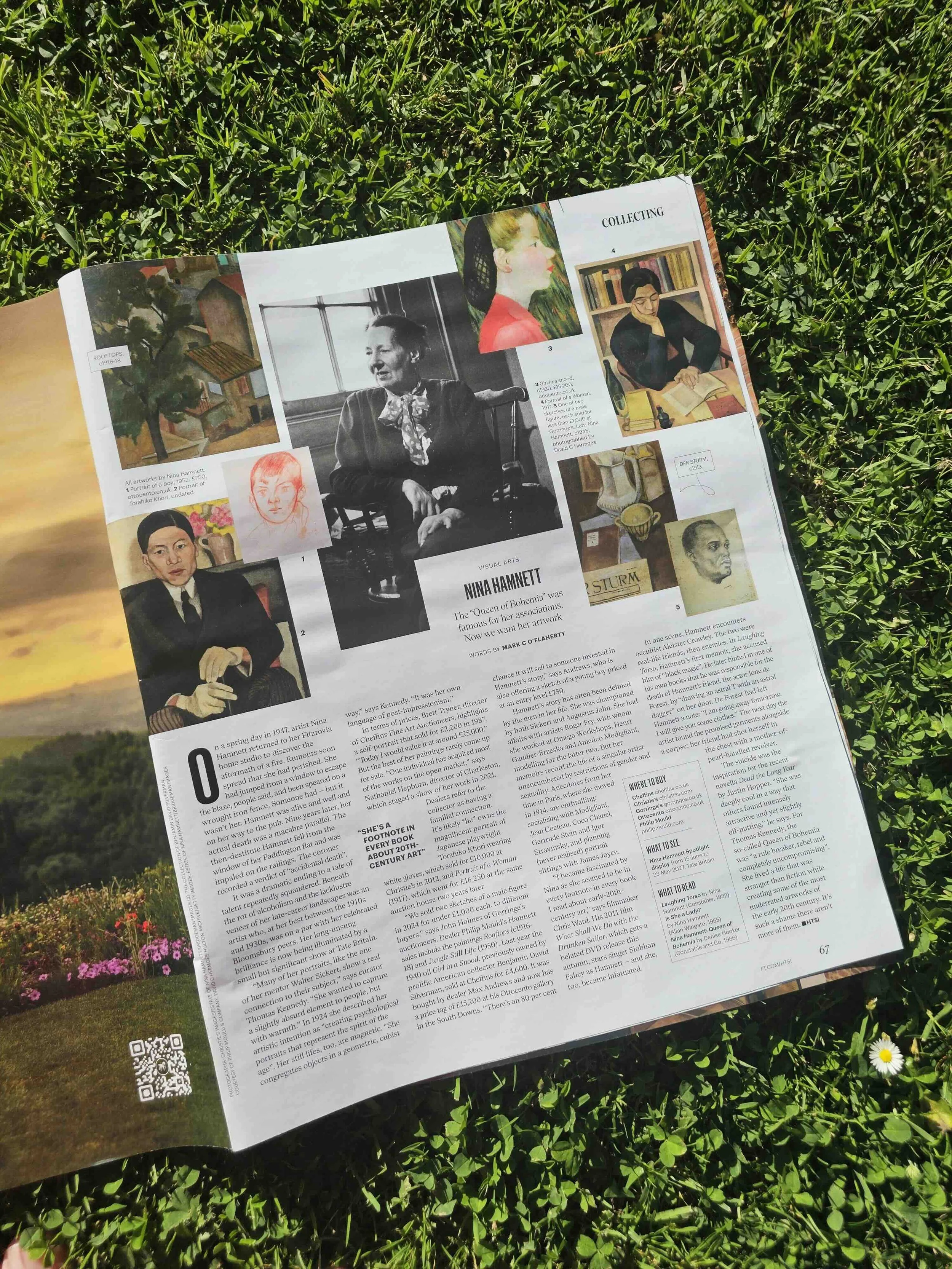 Nina Hamnett Featured in the Financial Times — Two Works Now Sold