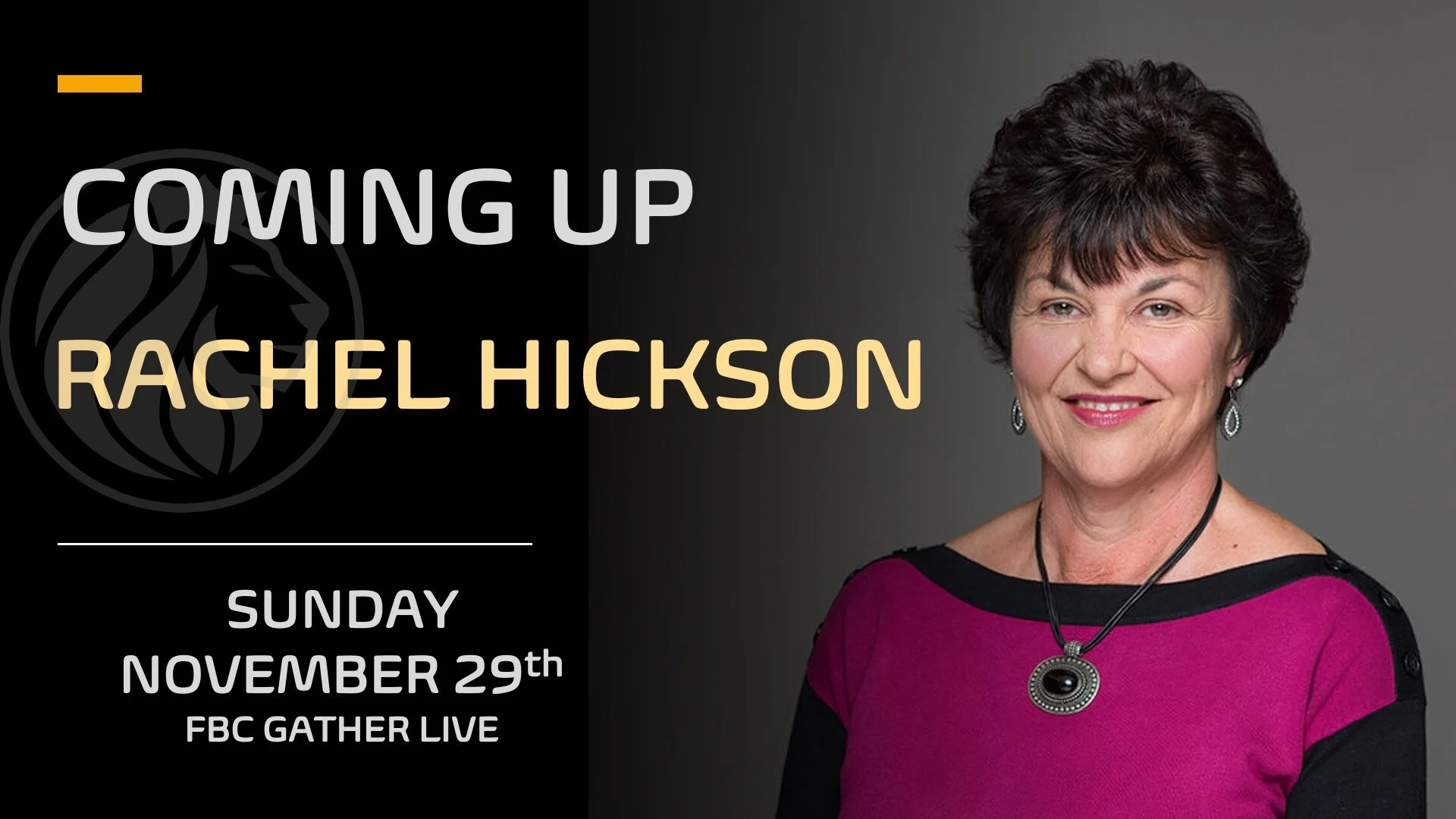 GUEST SPEAKER - RACHEL HICKSON