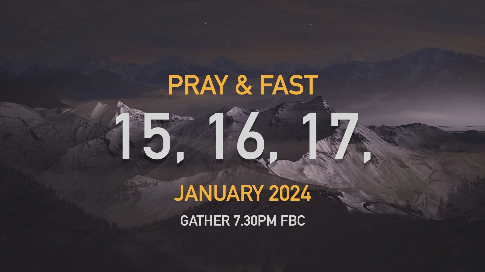 PRAYER &amp; FASTING DAYS 