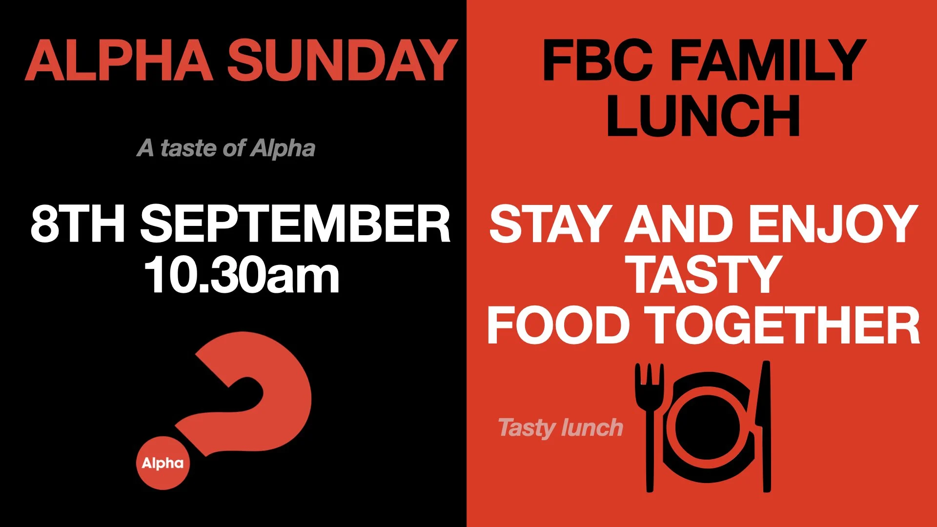ALPHA SUNDAY &amp; LUNCH