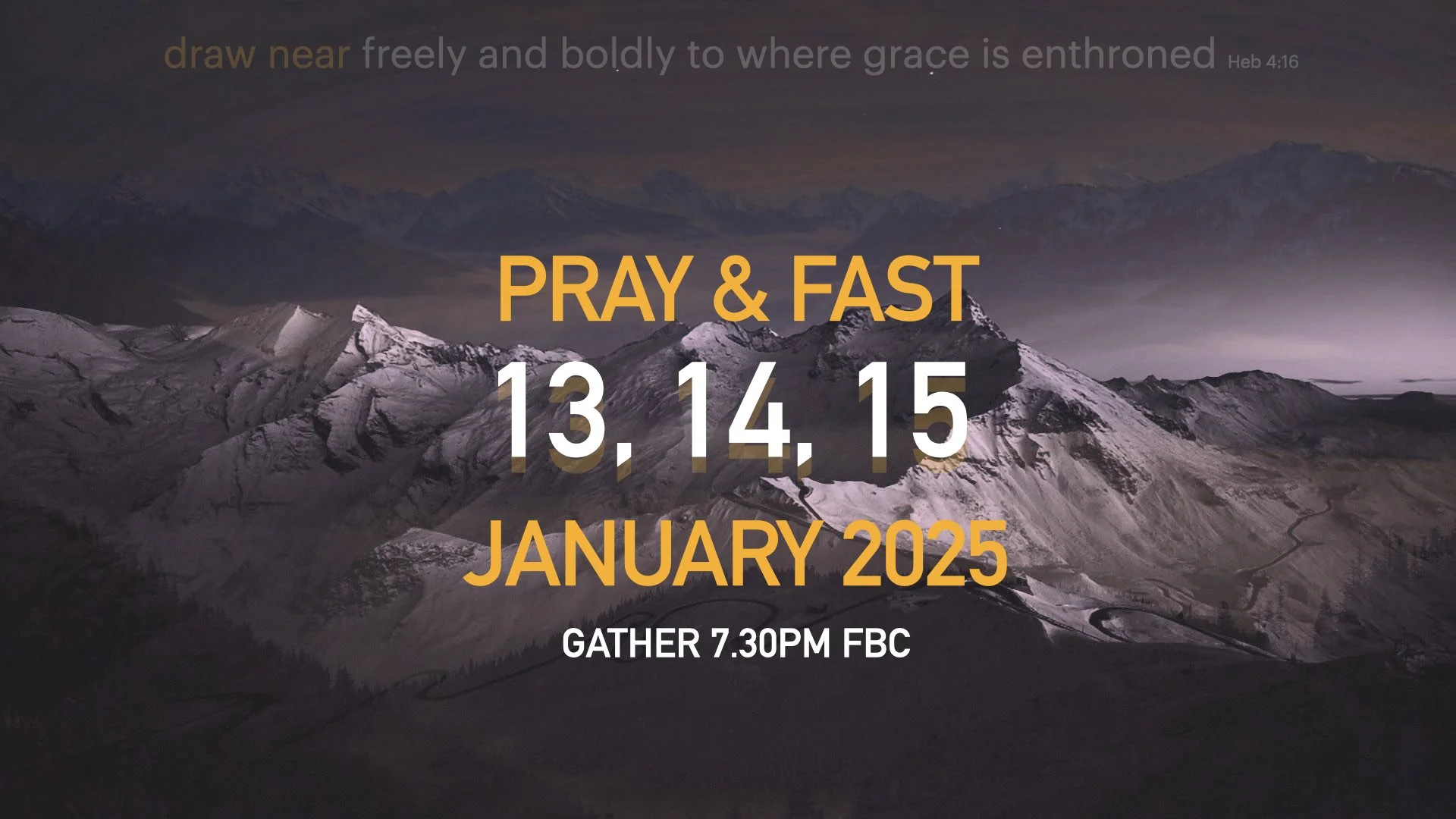 PRAYER &amp; FASTING DAYS JAN 13-15TH 2025 