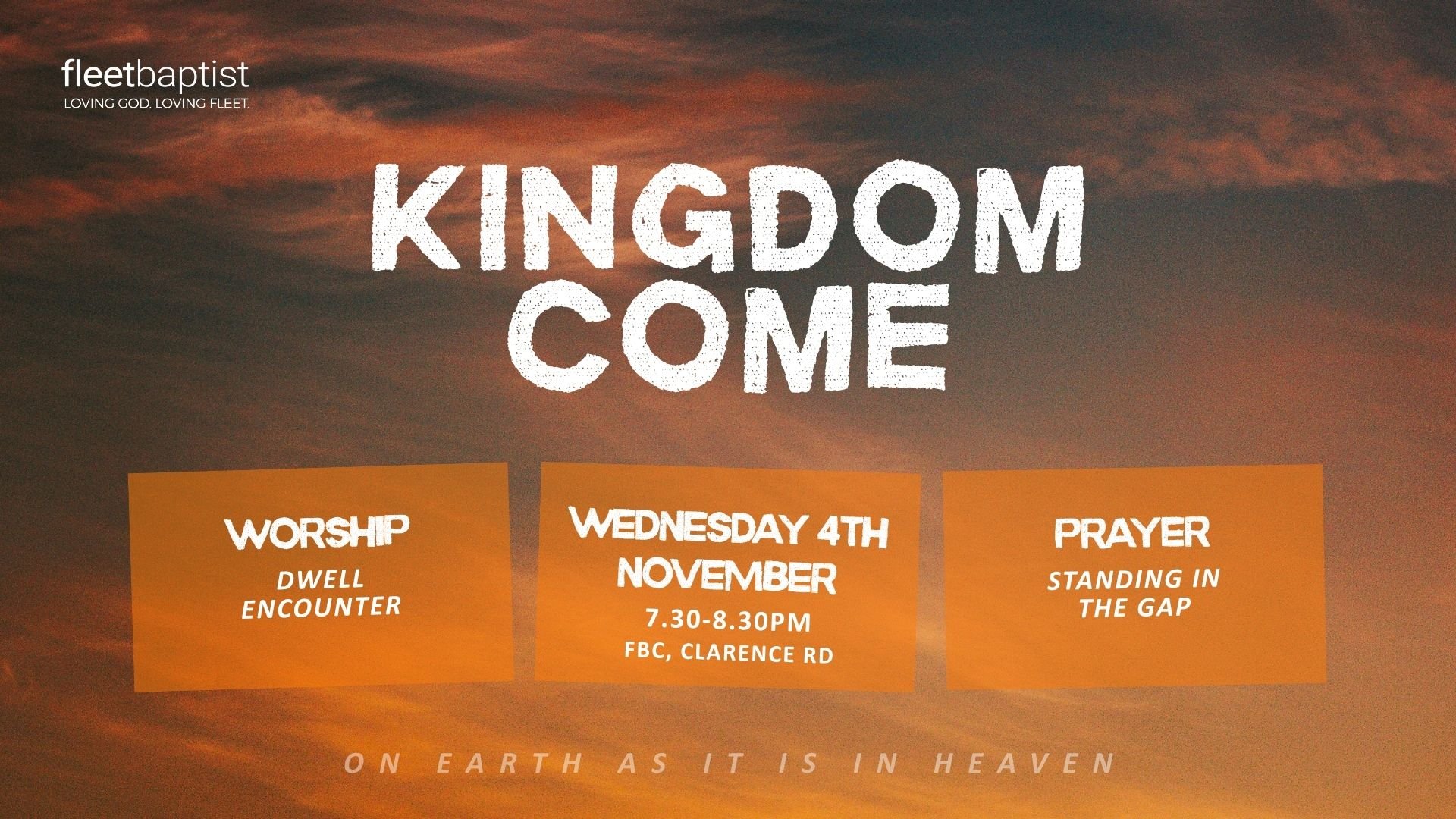  KINGDOM COME - WORSHIP &amp; PRAYER 