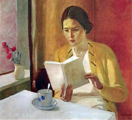 Aleksandr Aleksandrovich Deyneka, Young Woman Reading, 1934