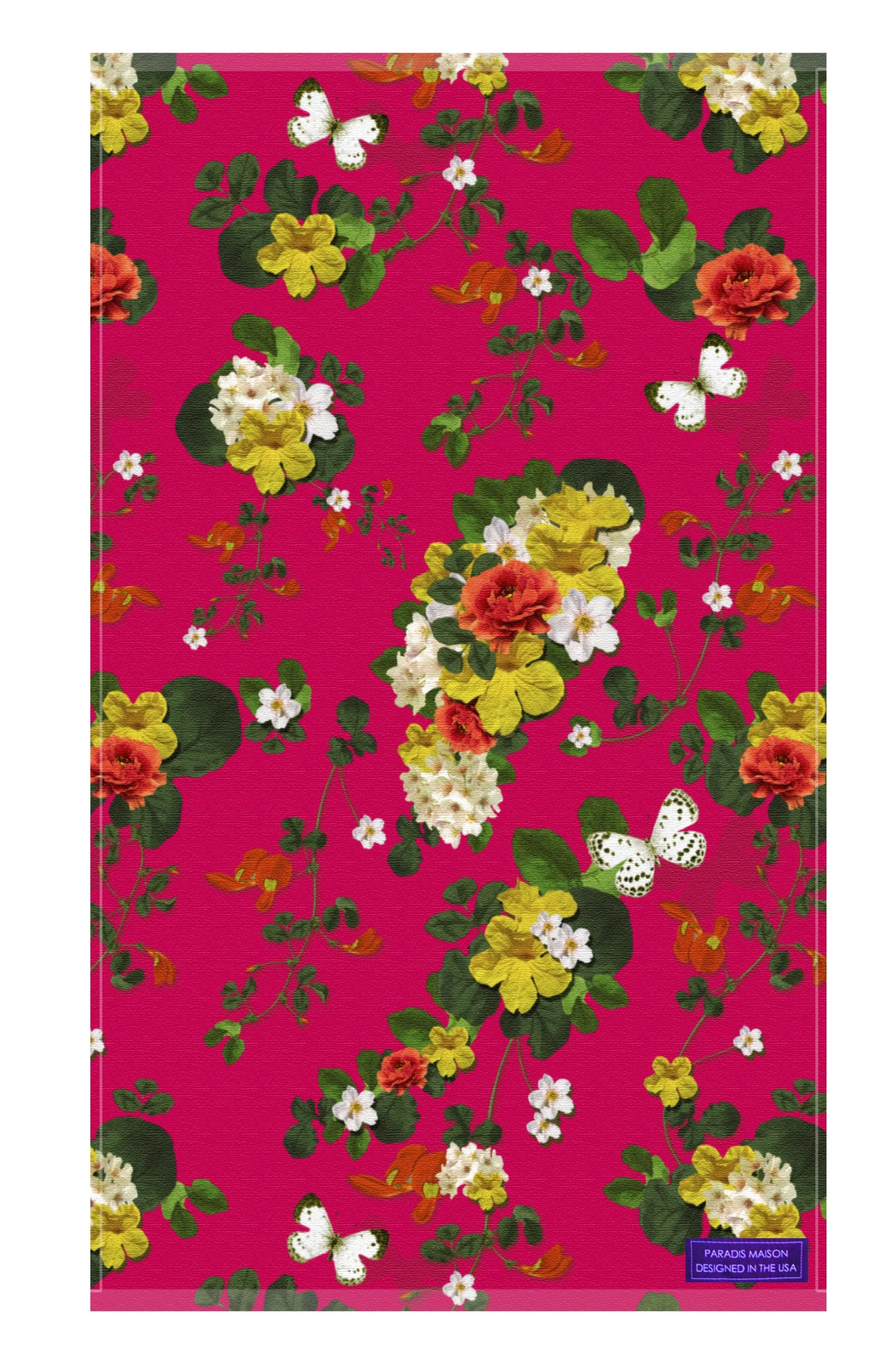 RED CHINOISERIE TOWEL