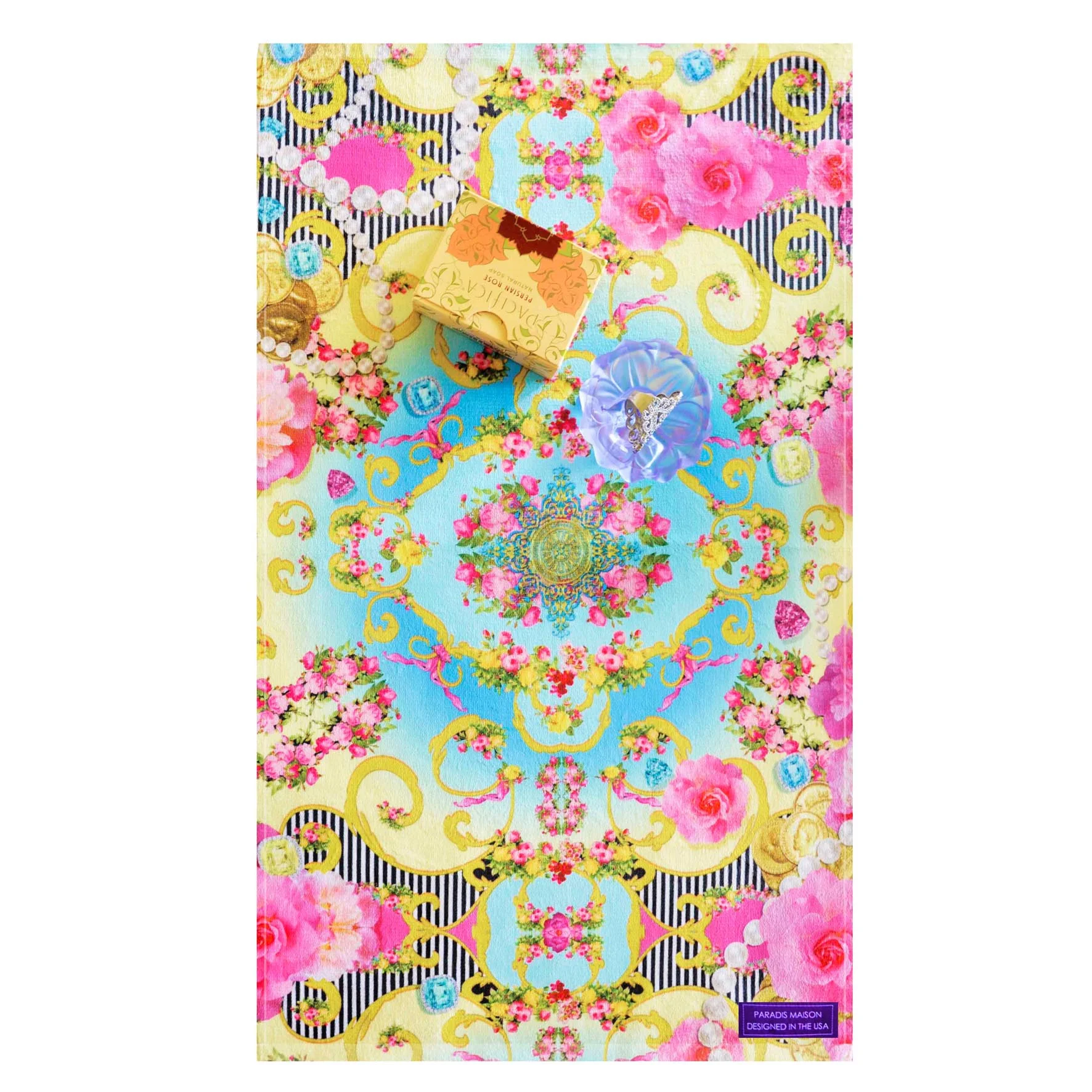 FRENCH AUBUSSON BAROQUE HAND TOWEL