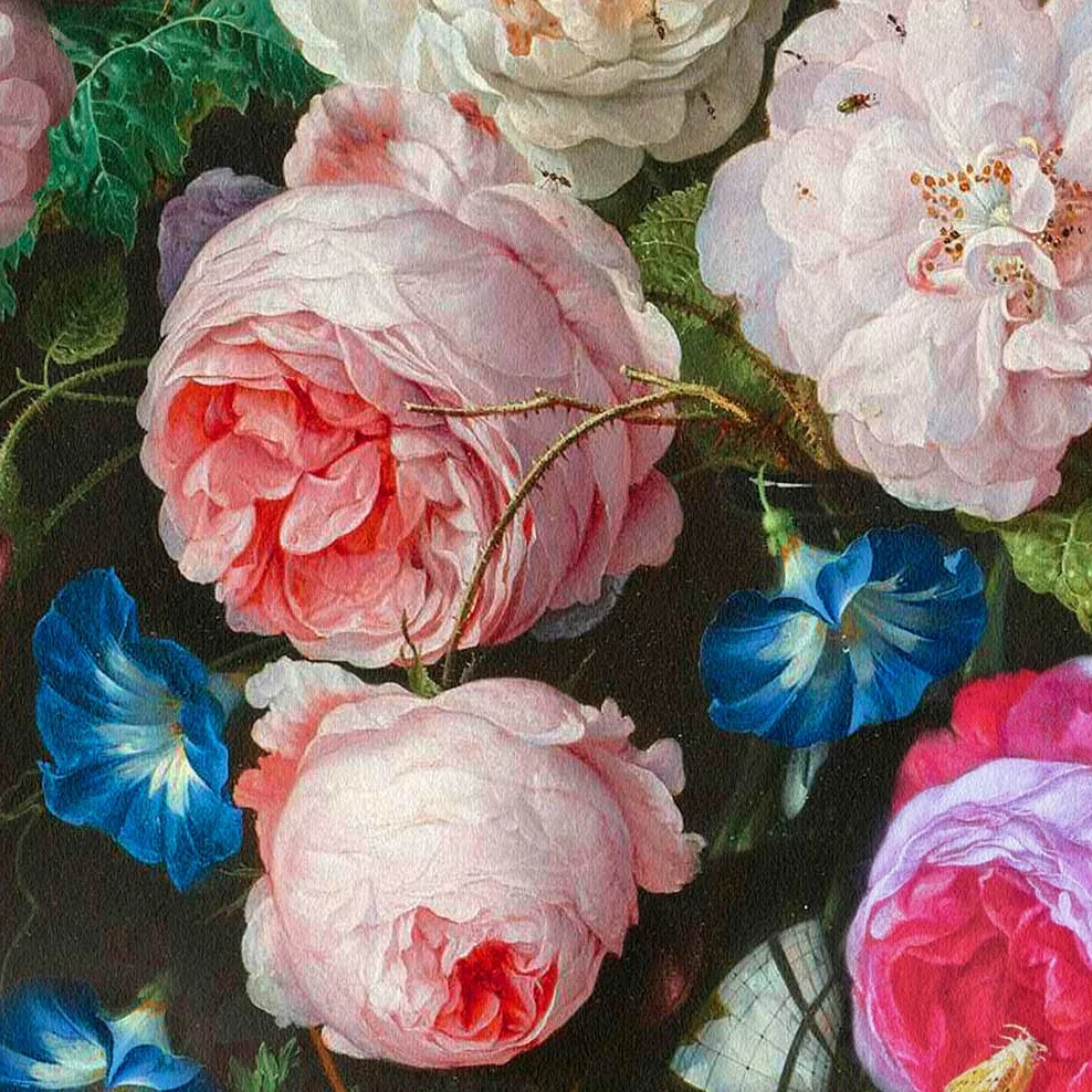 FLORAL STILL LIFE OIL PAINTING BATH TOWEL dutch floral painting towel