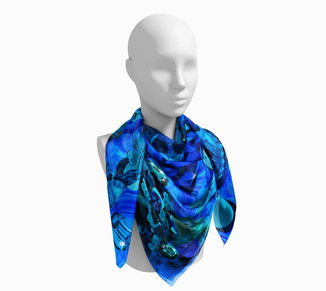 Sapphires Silk Square Scarf